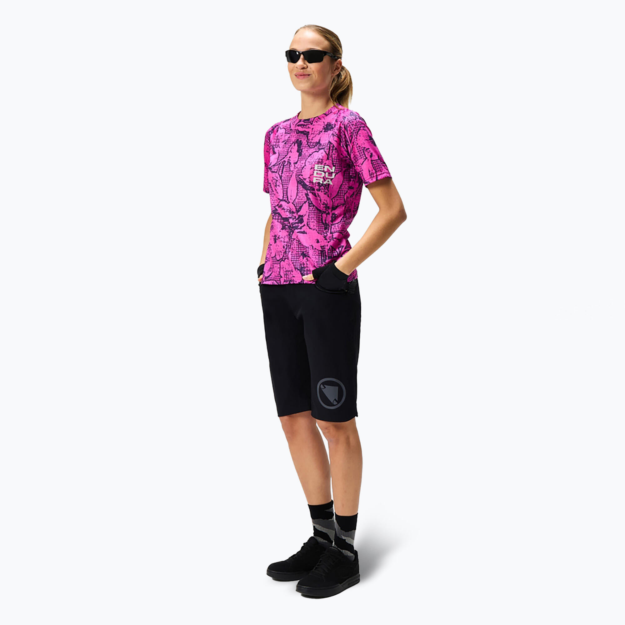 Koszulka rowerowa damska Endura Grid Floral Ltd W
