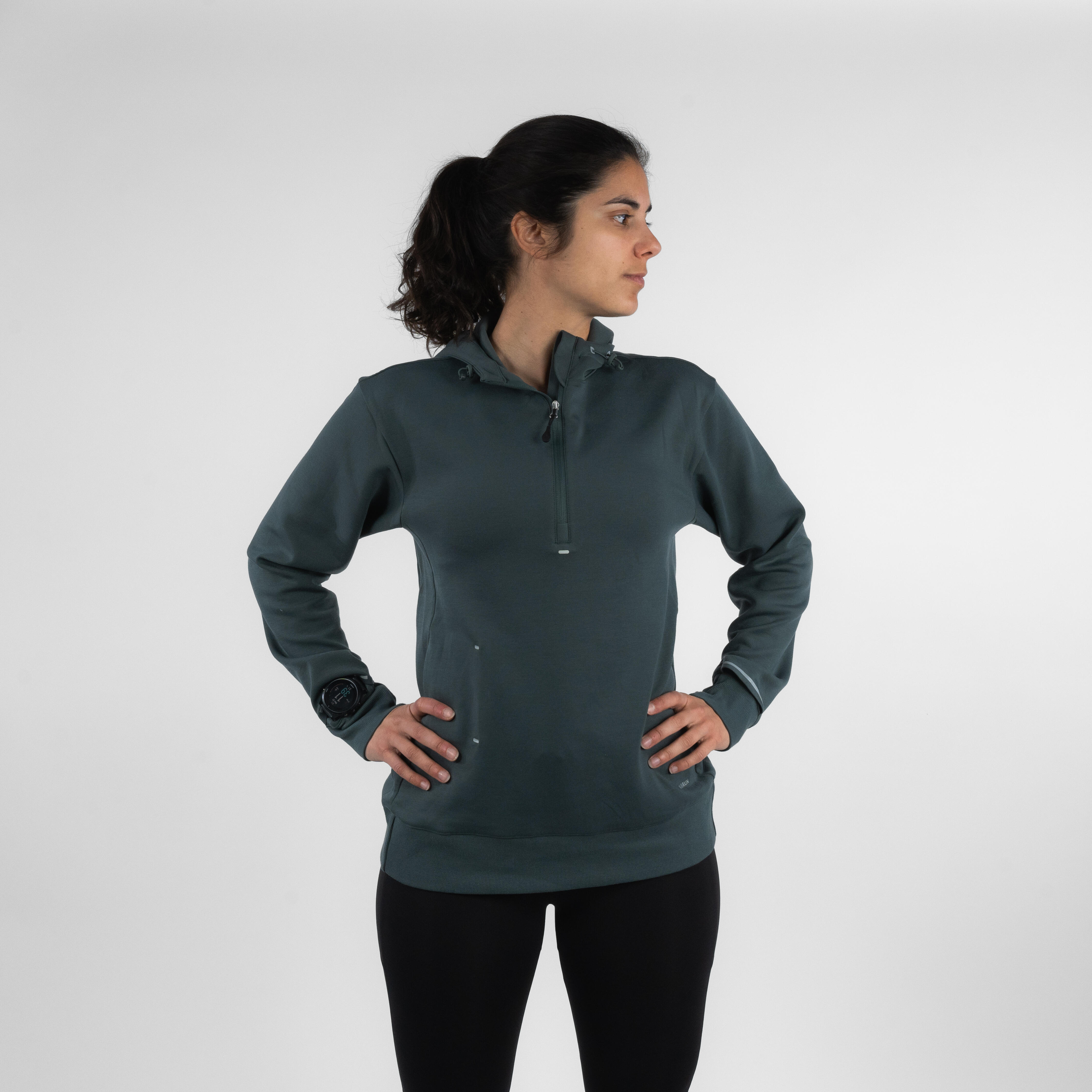 Bluza do biegania damska Kiprun Run 500 Warm ocieplana