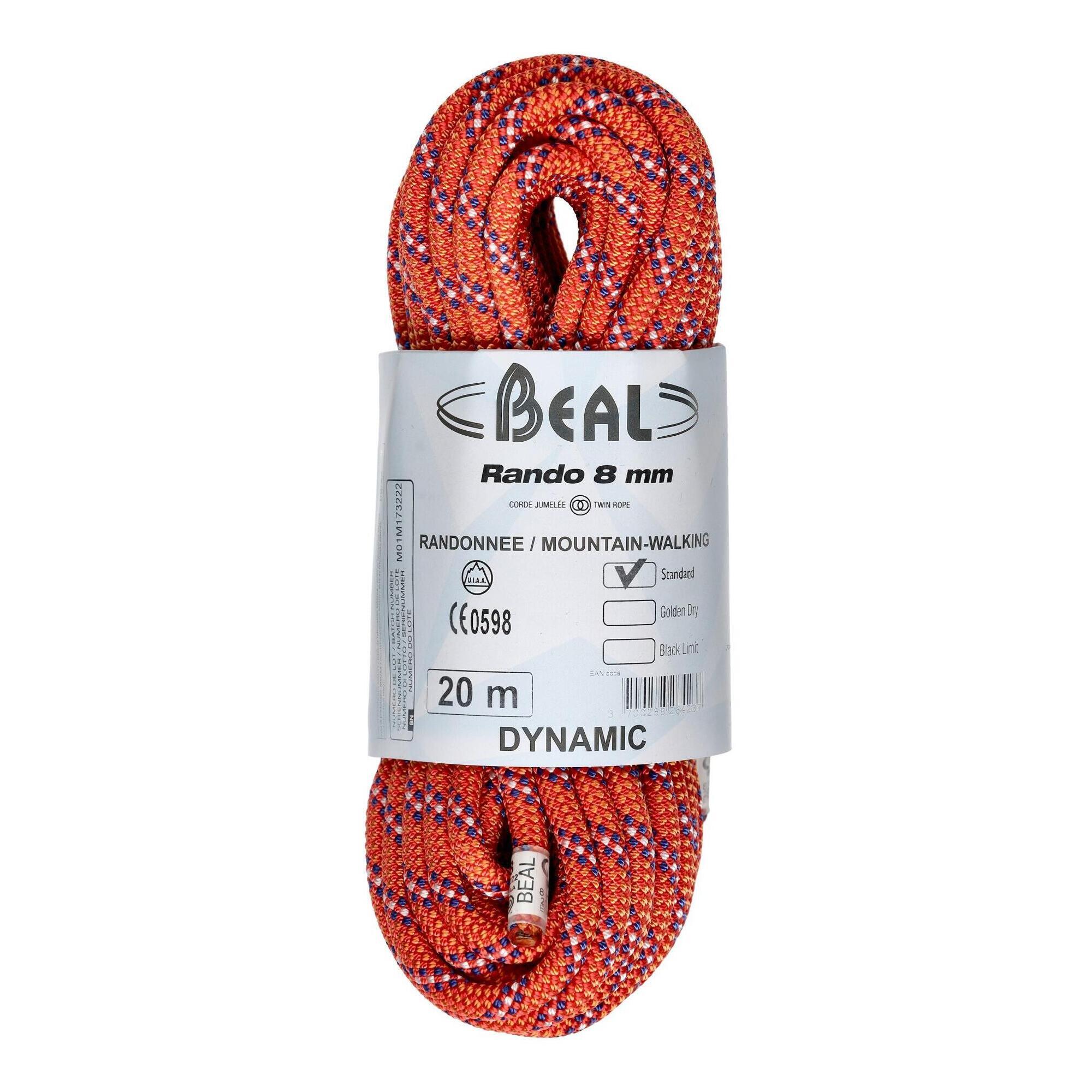 Lina do turystyki lodowcowej Beal Rando 8 mm 20 m