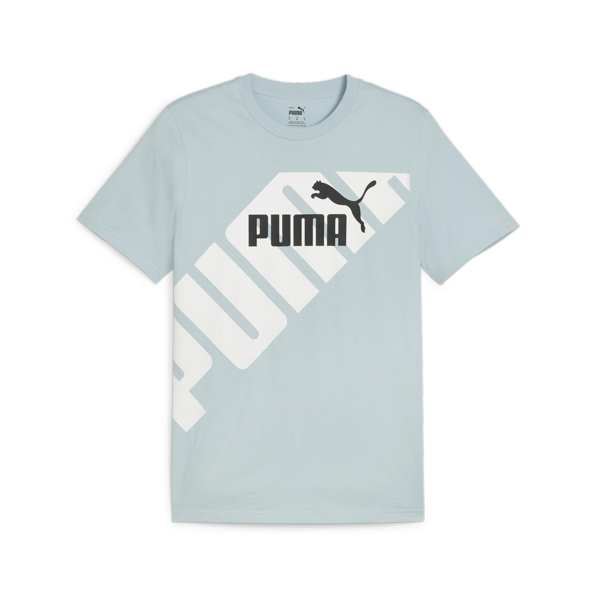 Męska koszulka z nadrukiem PUMA POWER PUMA Turquoise Surf Blue