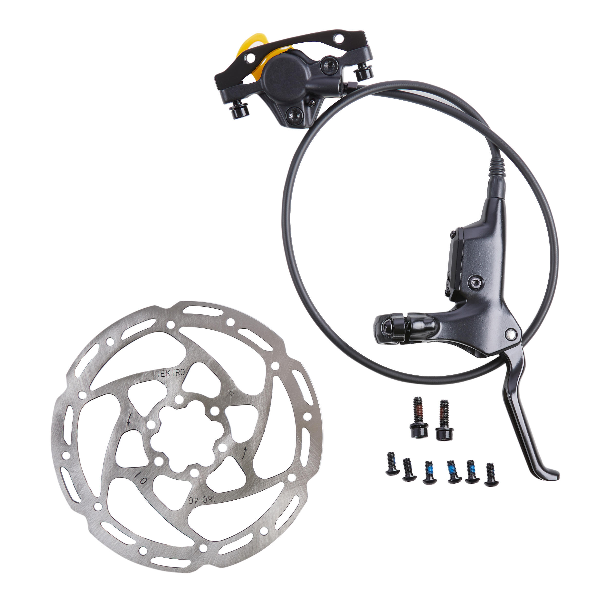 Kompletny hamulec tarczowy hydrauliczny Tektro 160 mm/750 mm