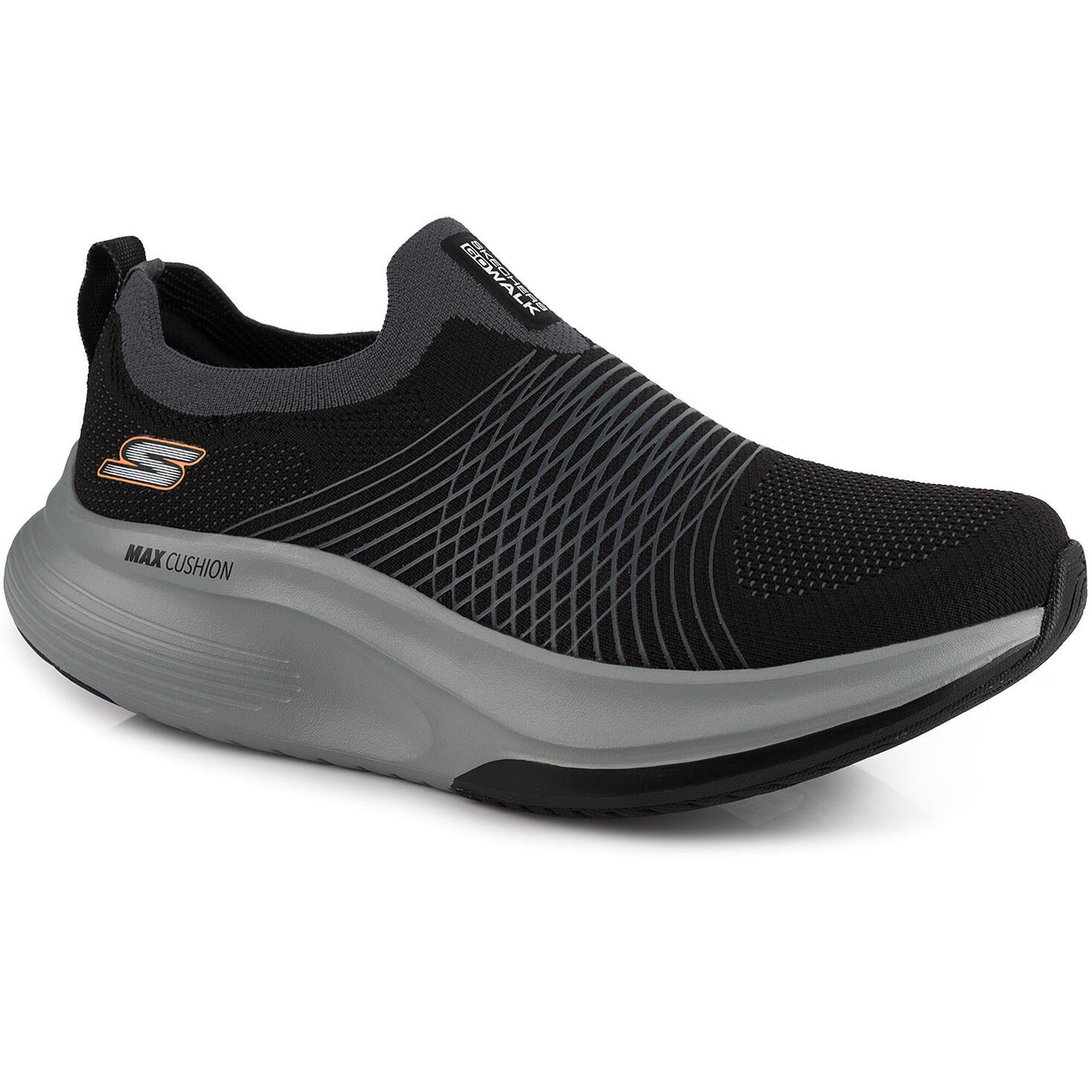 Męskie buty sportowe wsuwane czarme Slip-On SKECHERS GO WALK MAX WALKER GOODYEAR