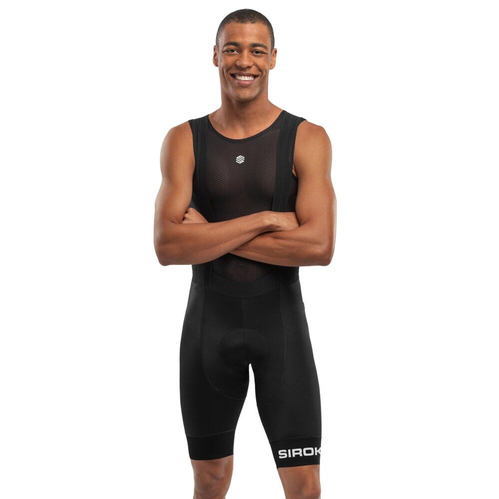 Męskie spodenki rowerowe z szelkami Kolarstwo Siroko BX Squadra