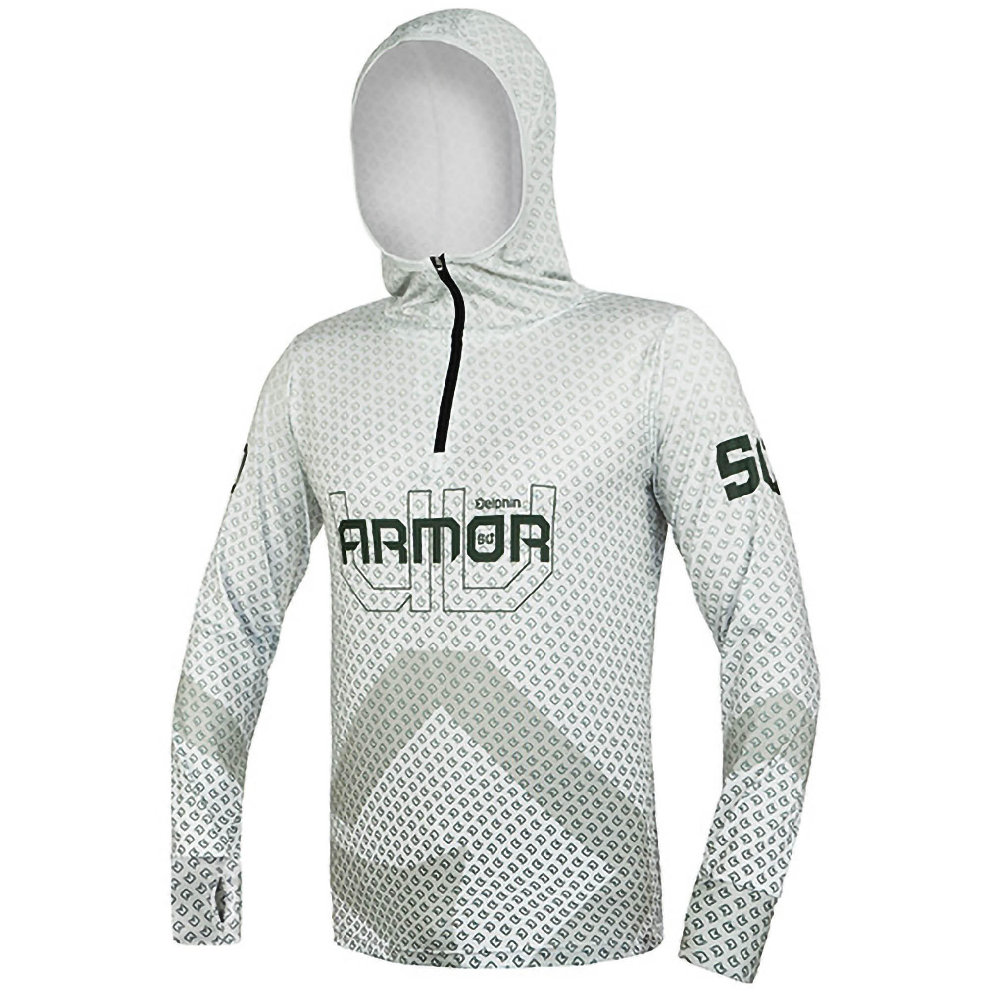 Bluza Męska Wędkarska Z Kapturem Delphin Ochrona Uv Armor 50+ Olive