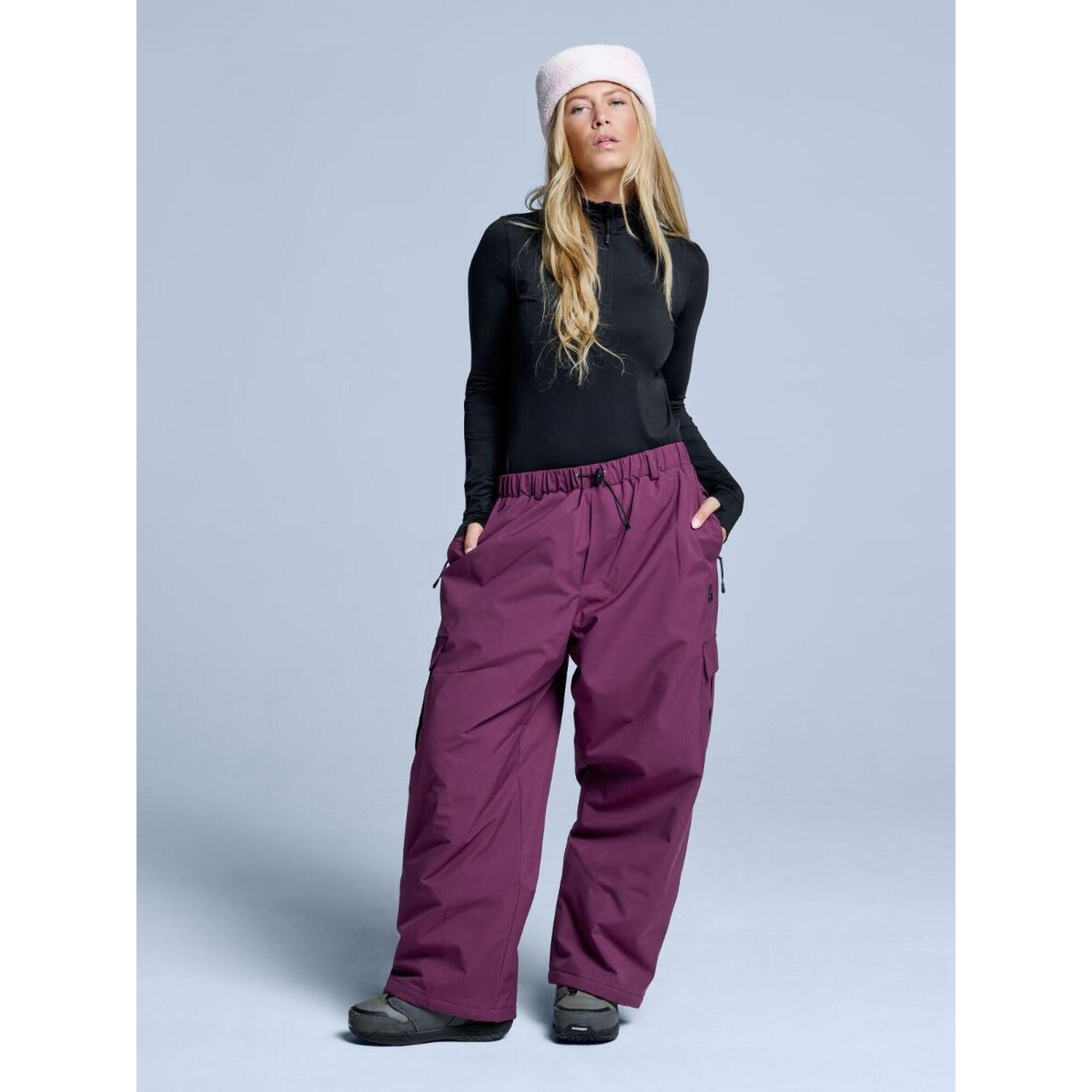 Spodnie narciarskie - Unisex - Luźny krój - Park - Bordeaux