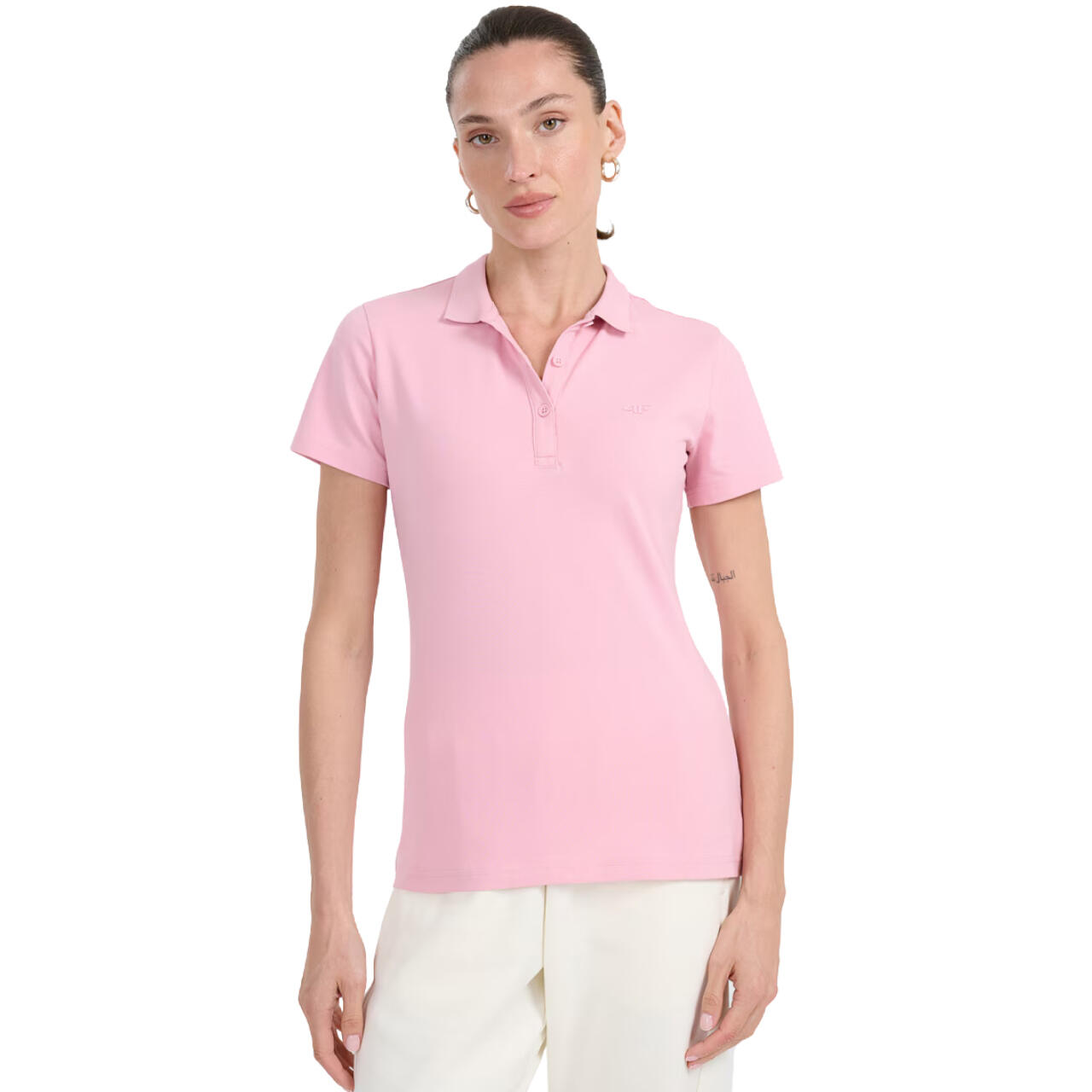 Koszulka damska polo 4F F365 jasny róż 4FWMM00TPTSF365 56S ROZMIAR S