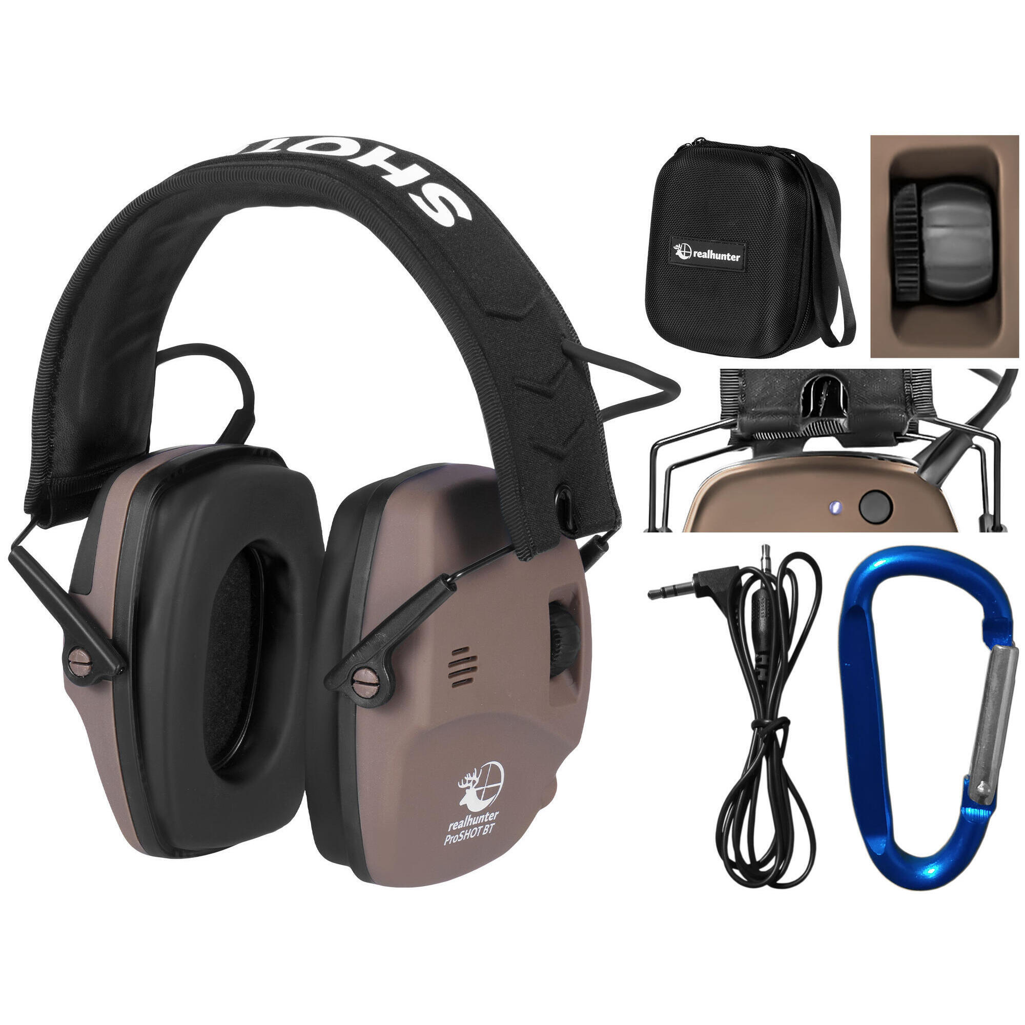 Słuchawki RealHunter Active ProSHOT BT brązowe