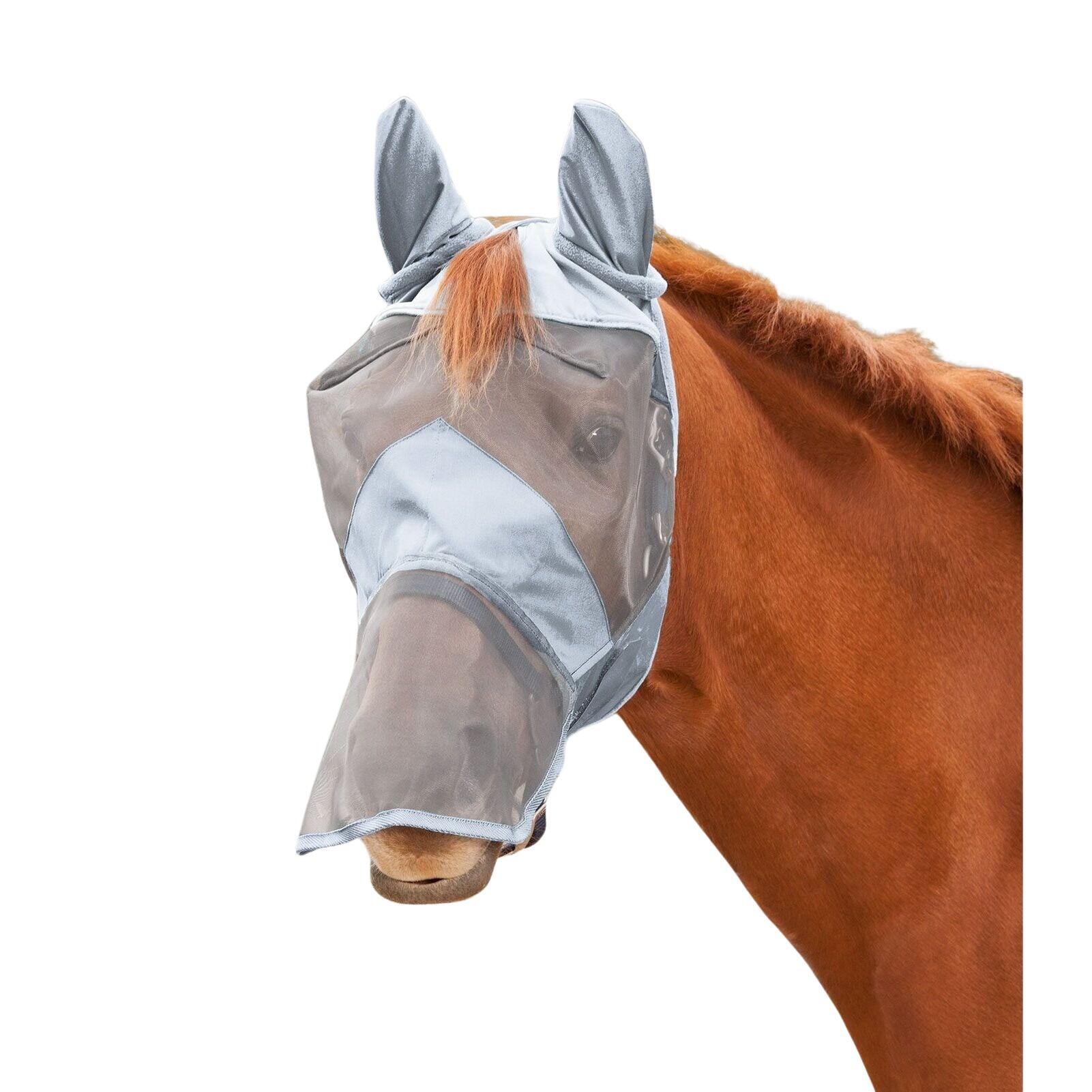 Maseczka przeciw muchom dla koni z ochroną uszu i nosa Waldhausen Premium
