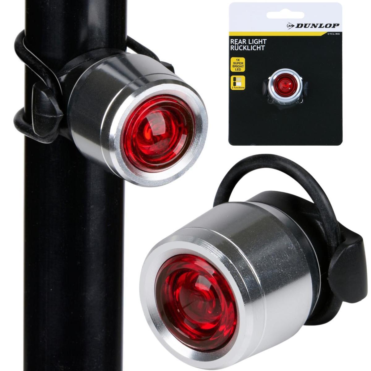 Lampka rowerowa na tył Dunlop aluminiowa