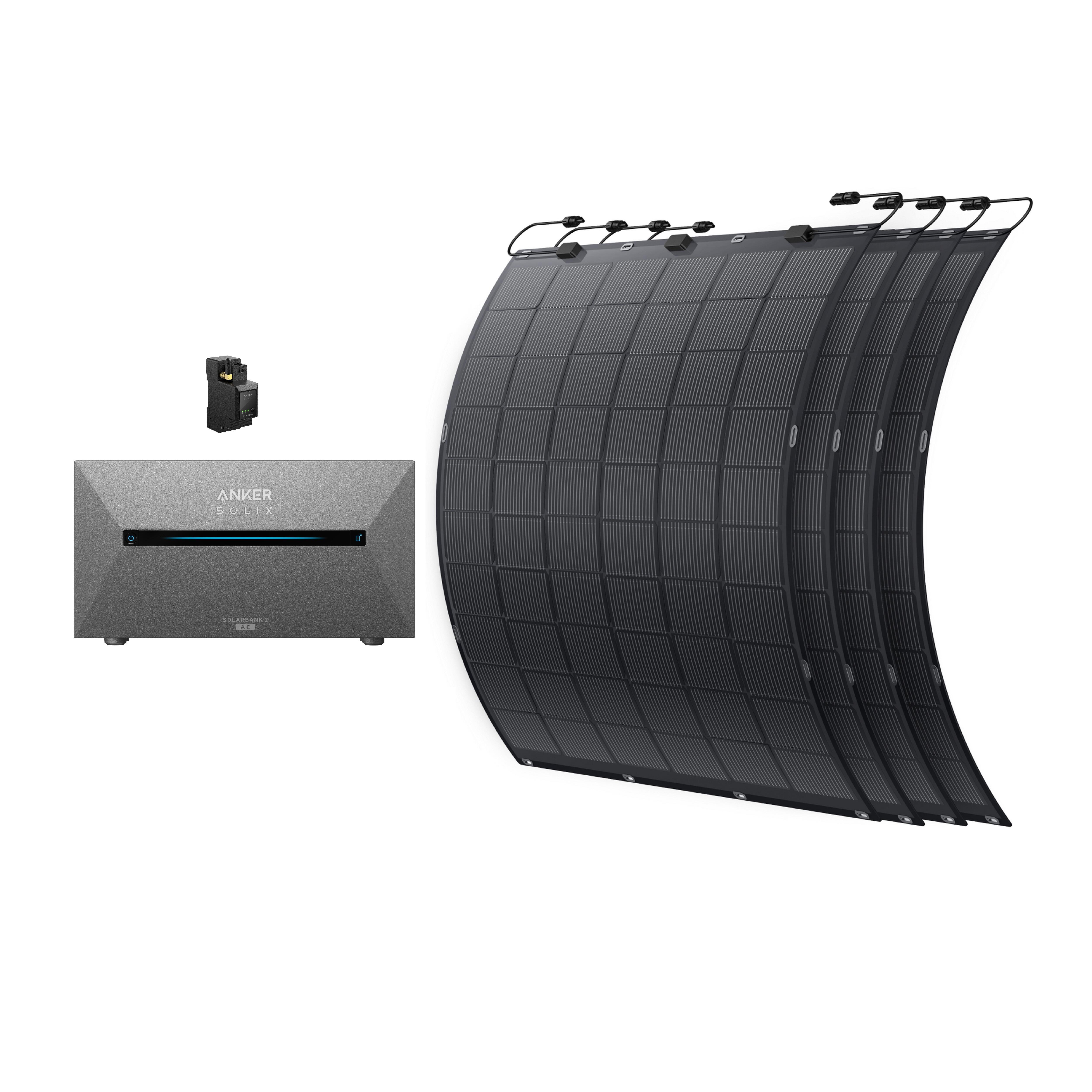 Zestaw fotowoltaika balkonowa Anker SOLIX Solarbank 2 E1600 AC+4xFS20+A17X7311