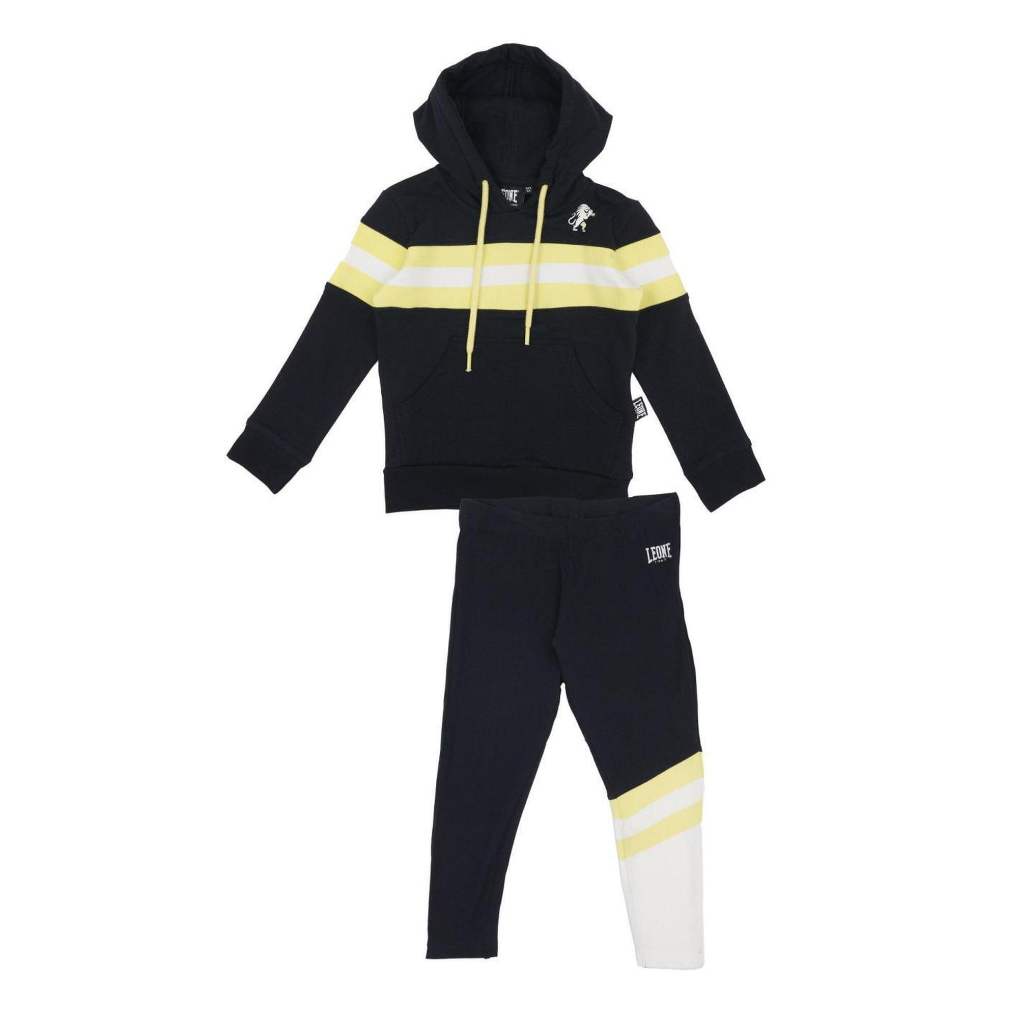 Dres dziewczęcy z kapturem i poziomym paskiem Basic