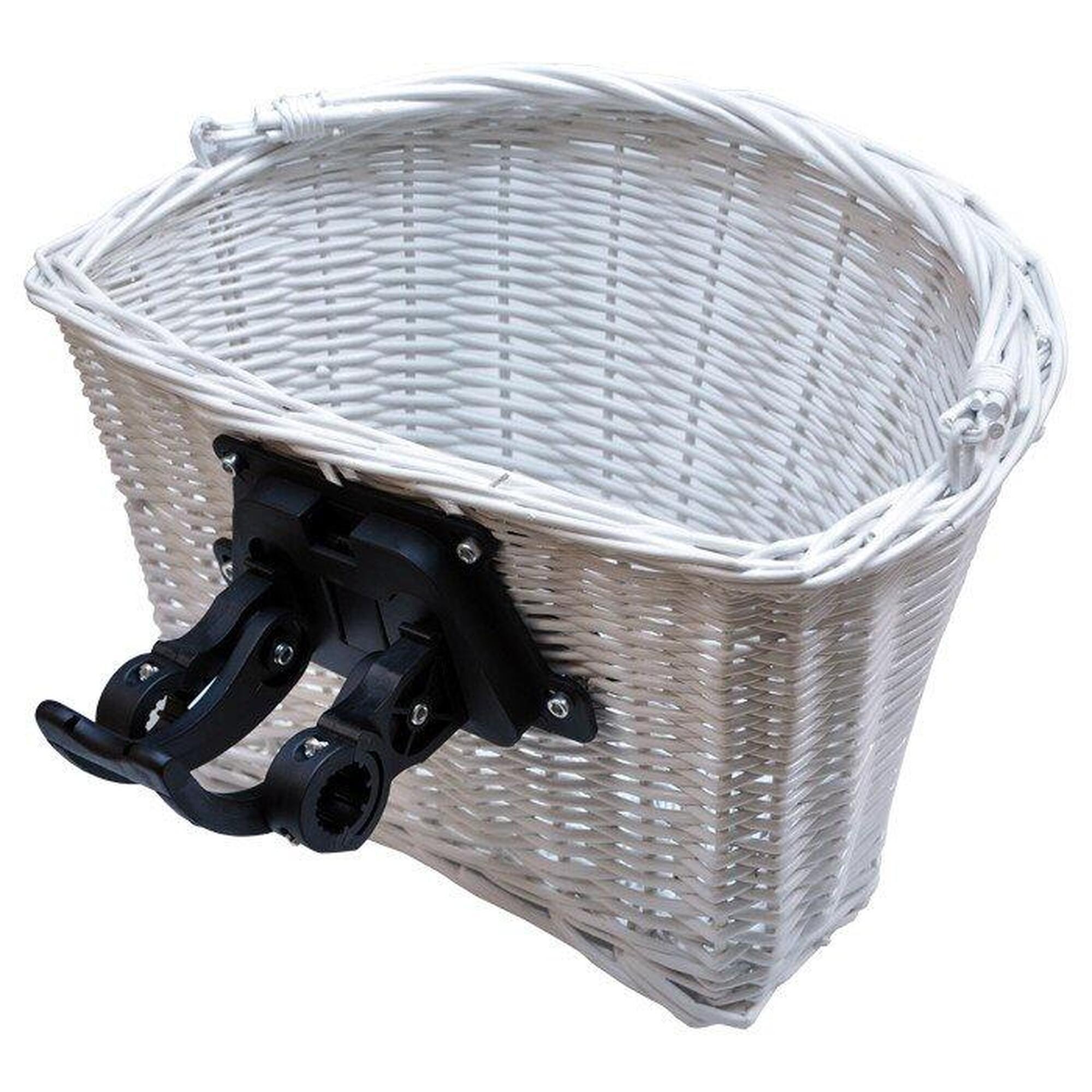 Koszyk rowerowy wiklinowy na klik