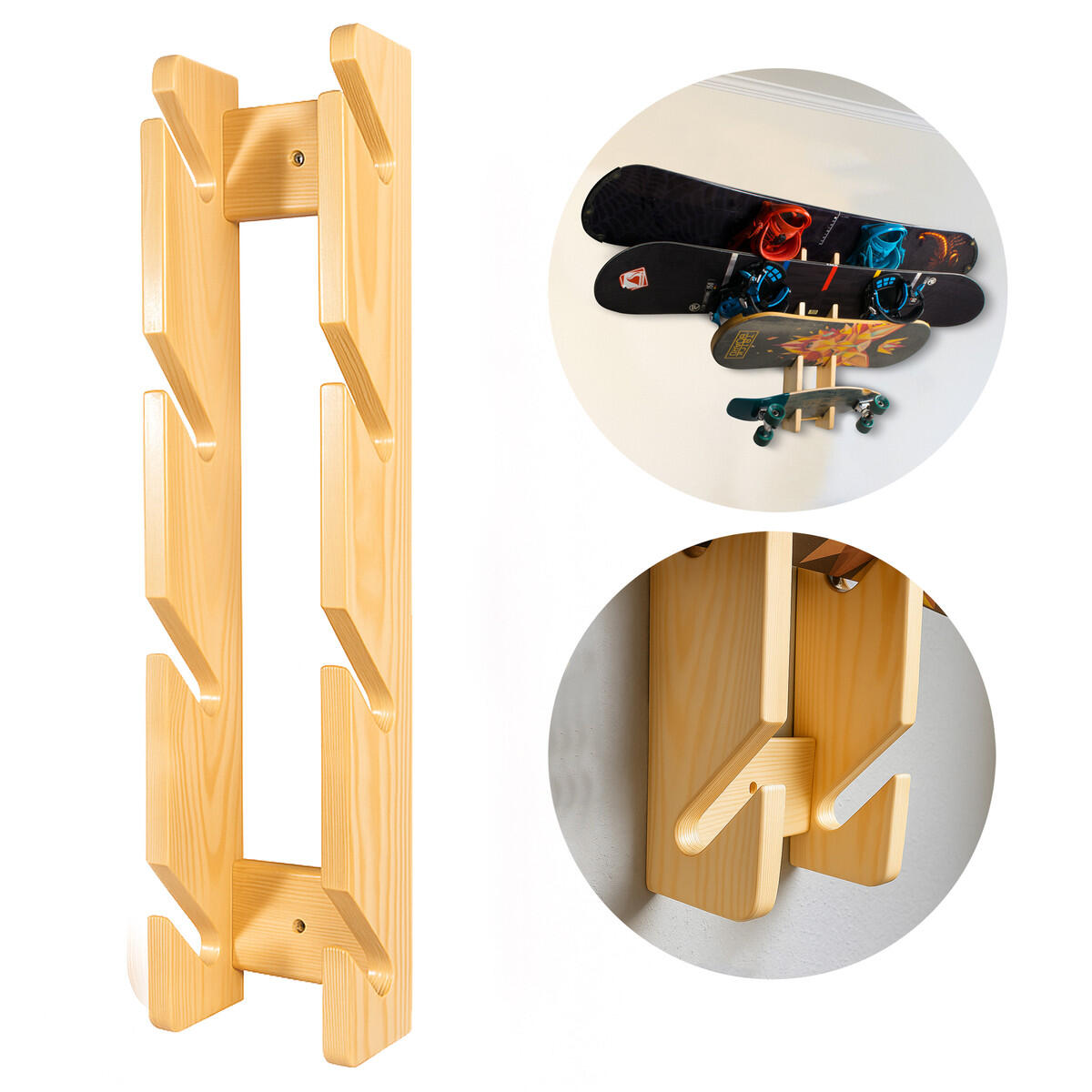 Wieszak John Paddle Snow Rack 4 na deski snowboardowe, kite, wake i skate