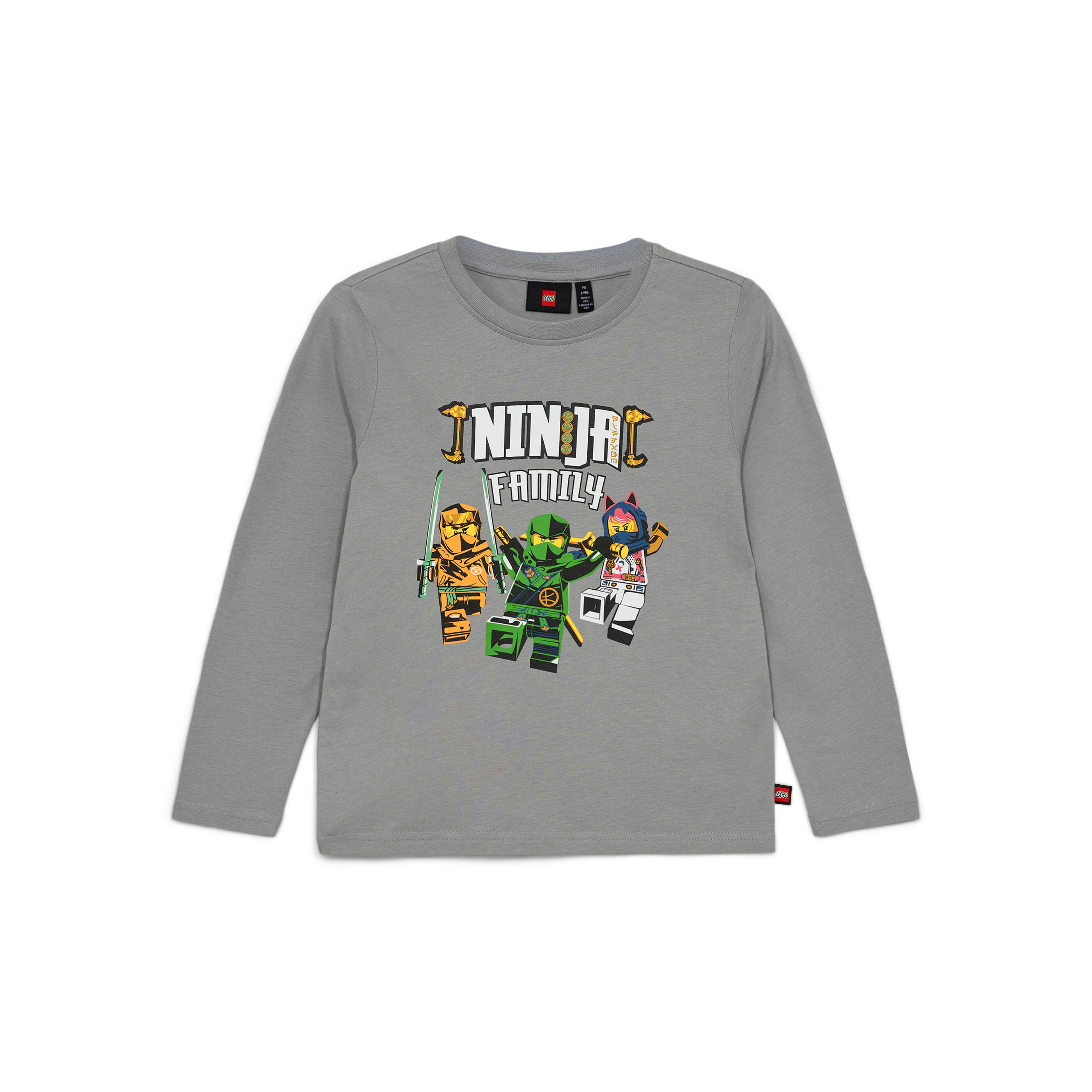 Koszulka z Długim Rękawem Dziecięca LEGO NINJAGO Tano 203 Szara