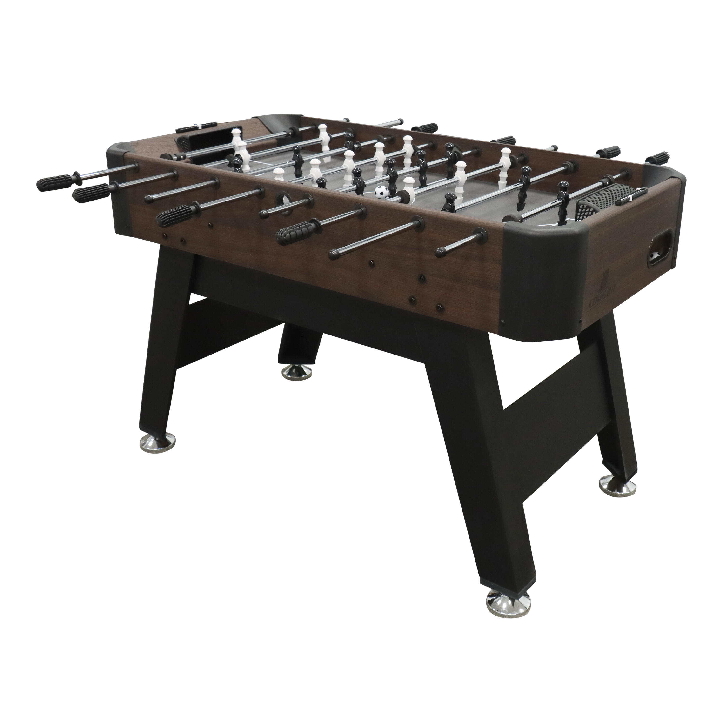 Stól do pilkarzyków Striker | Akcesoria w zestawie, ciemny braz/czarny