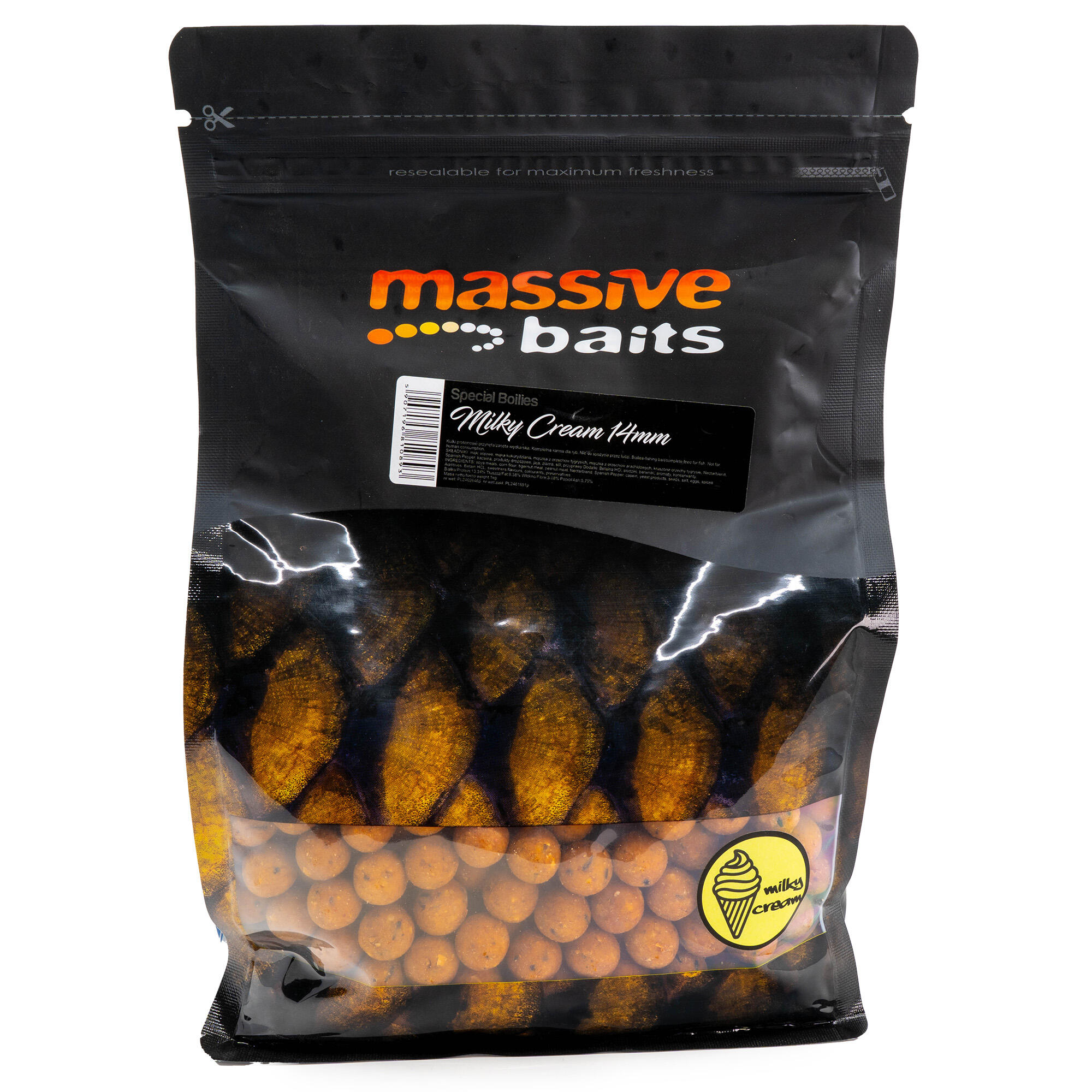 Kulki Massive Baits Special Boilies Milky Cream 14Mm 1Kg