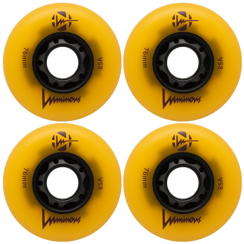 4 kółka do rolek fitness Luminous LED 76mm/85a świecące