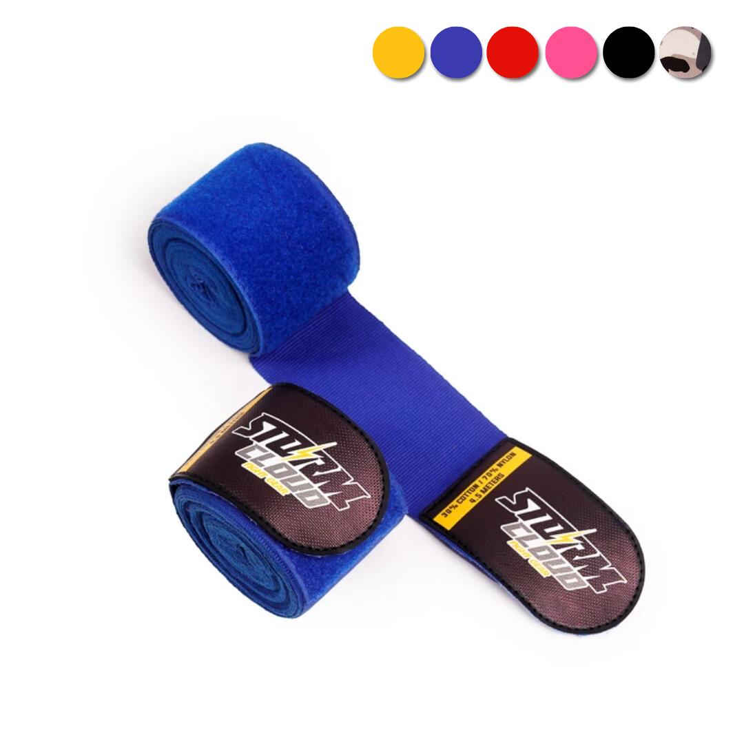 Elastyczne bandaże bokserskie StormCloud HWX-R PREMIUM 4,5m Niebieskie