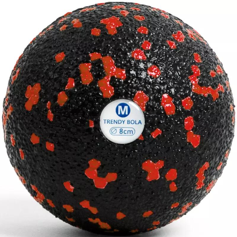 Piłka do masażu Trendy Bola czarno-czerwona 8 cm
