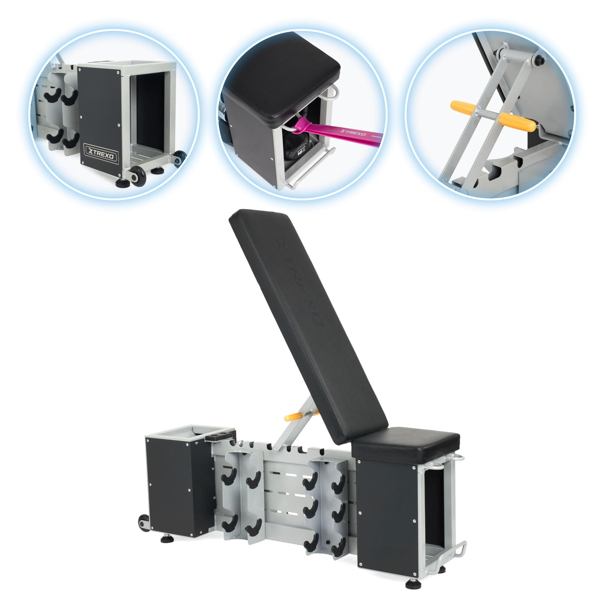Ławka treningowa XTREXO Storage Regulowana