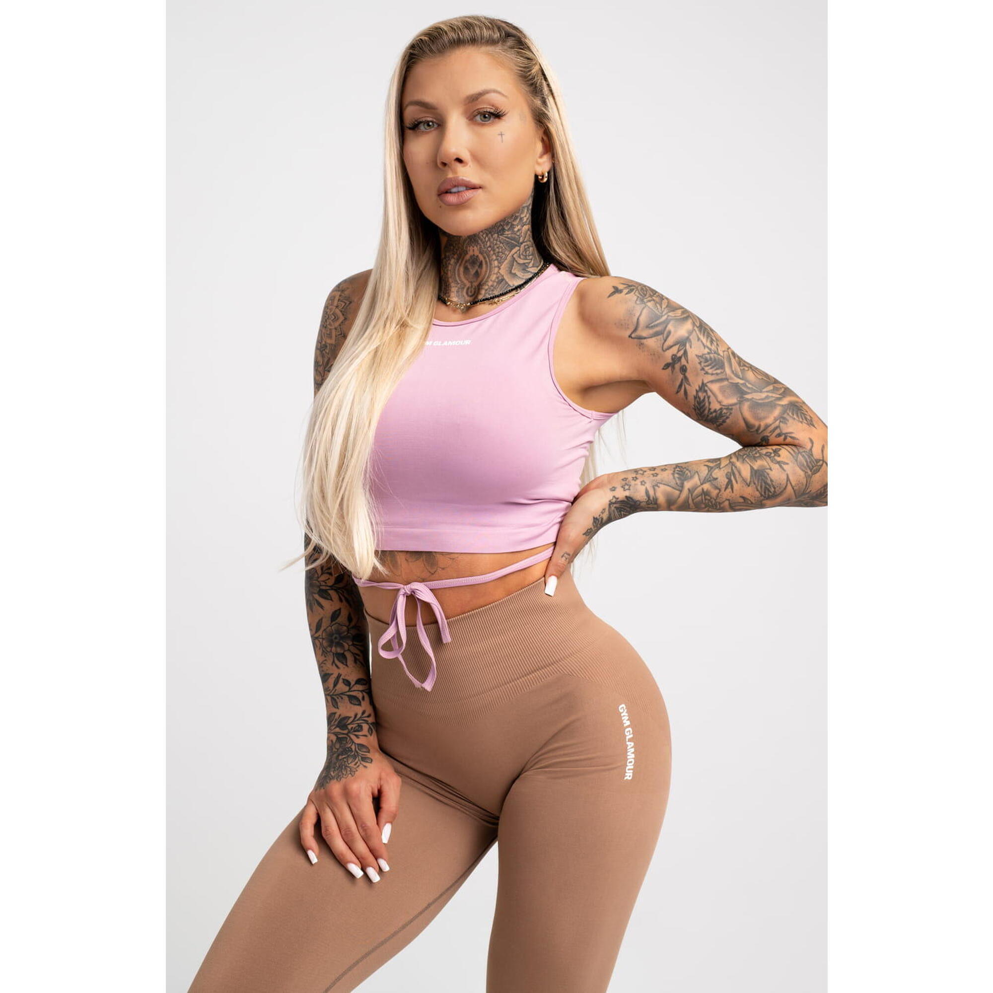 Top fitness damski Gym Glamour wiązany