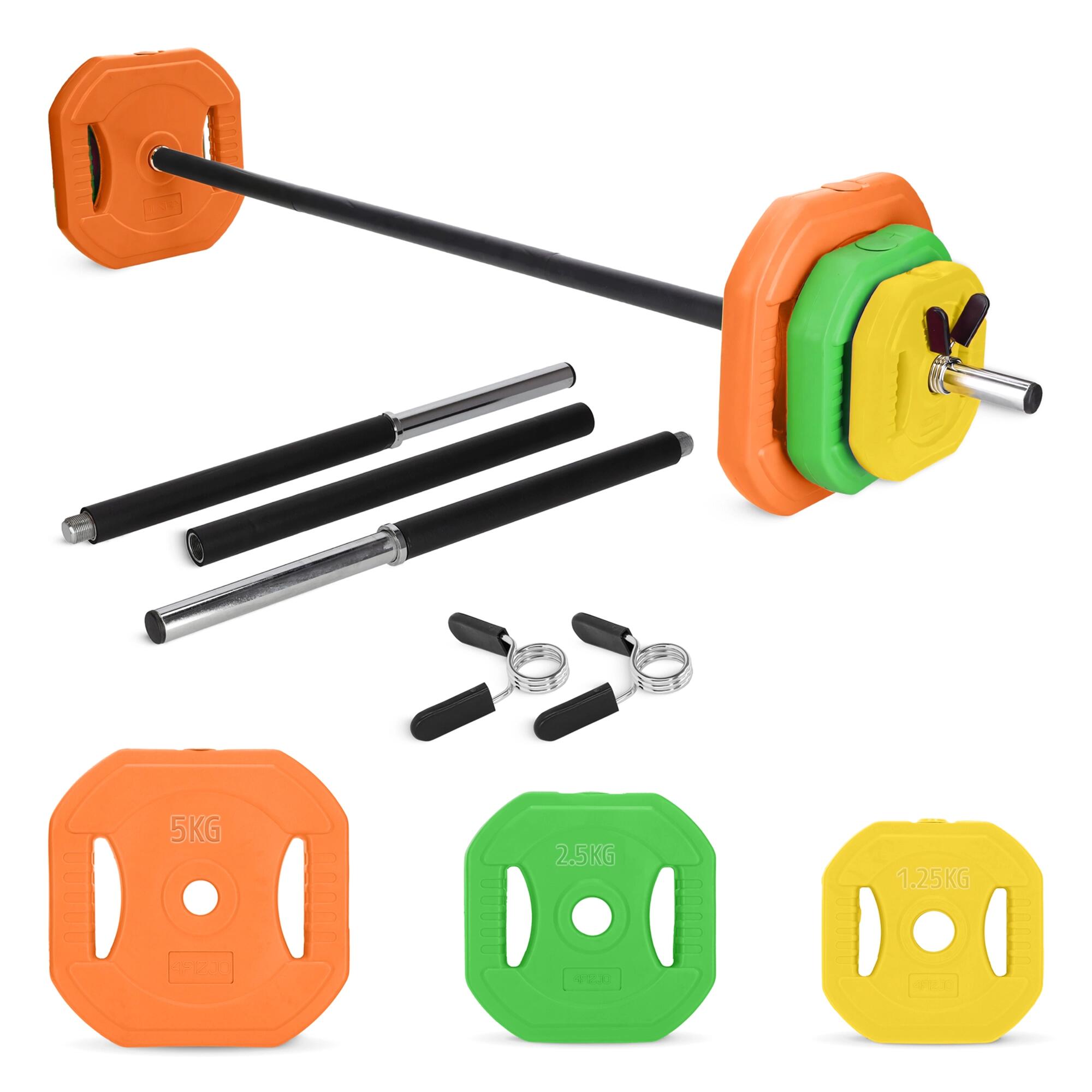 Sztanga treningowa z obciążeniem bitumicznym 4FIZJO FITNESS składana