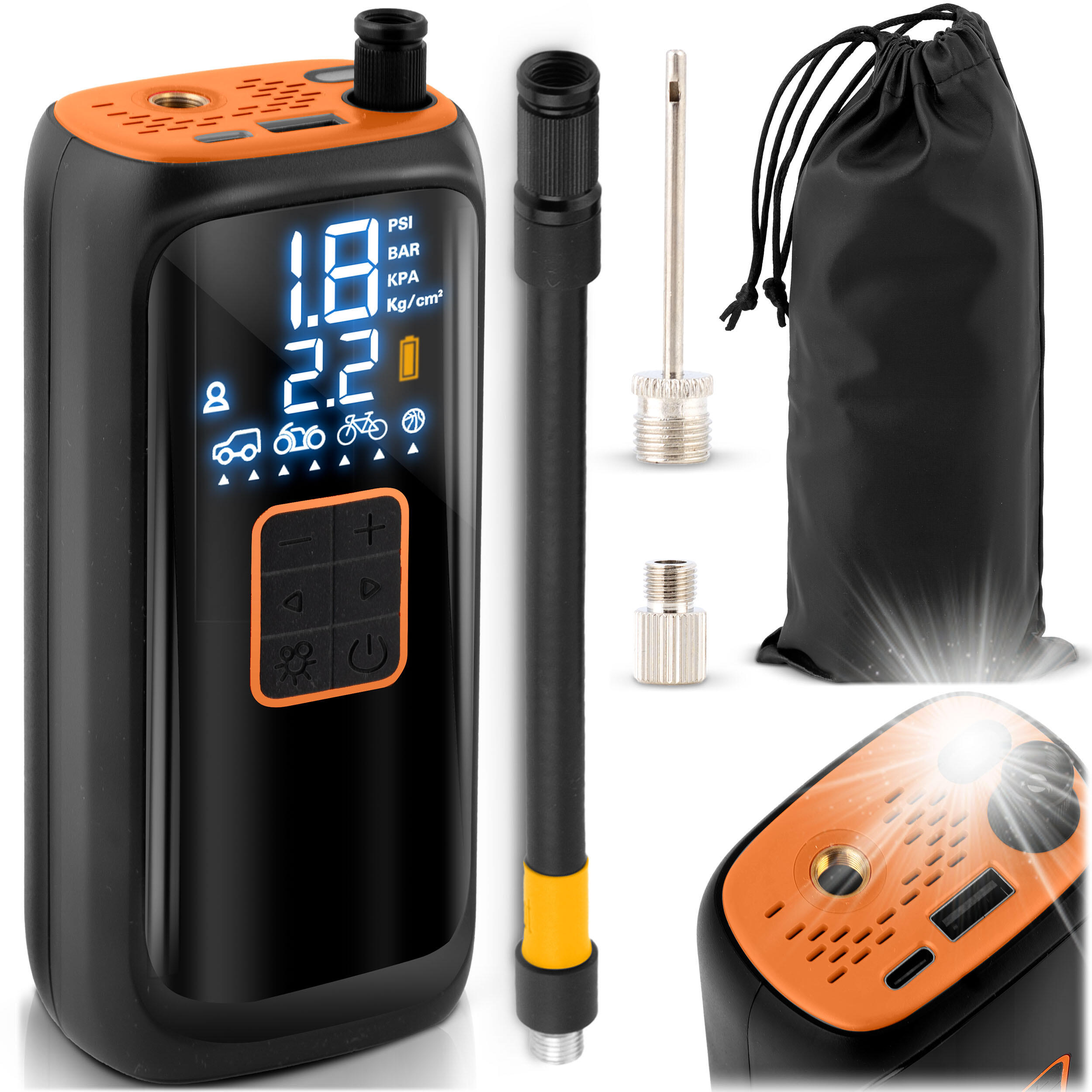 Pompka elektryczna bezprzewodowa mini kompresor Humberg HM-250