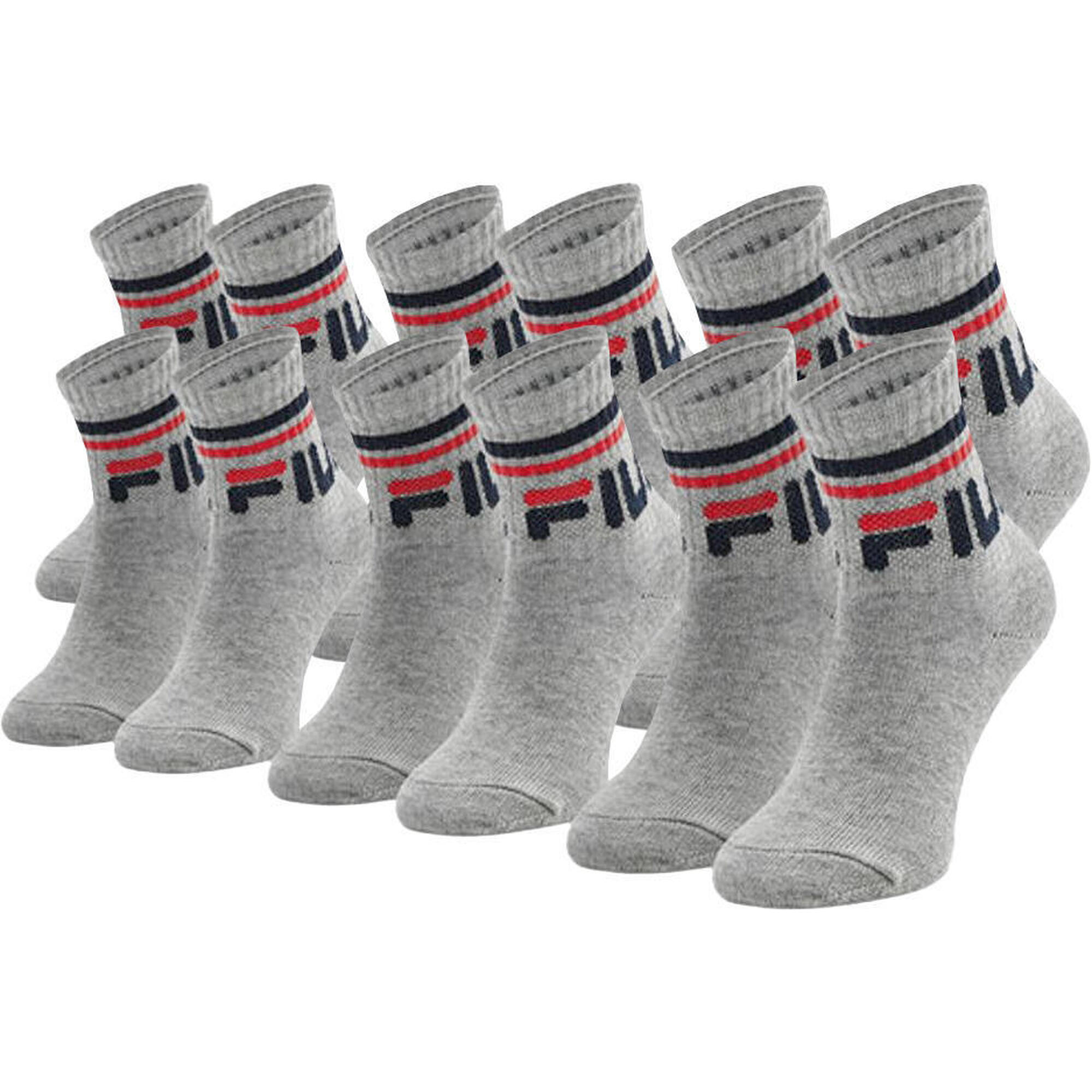 Fila Quarter 6-pack dziecięce skarpetki szare 27-30