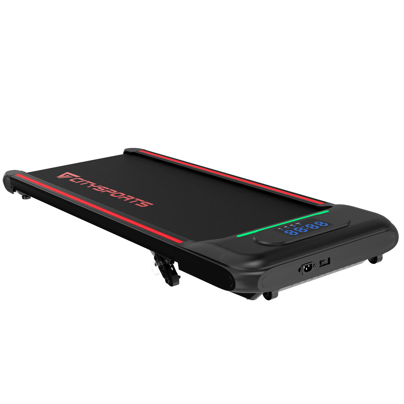 Bieżnia elektryczna, czarna - prędkość 1,0- 6,0 km/h - aplikacja - wyświetlacz L