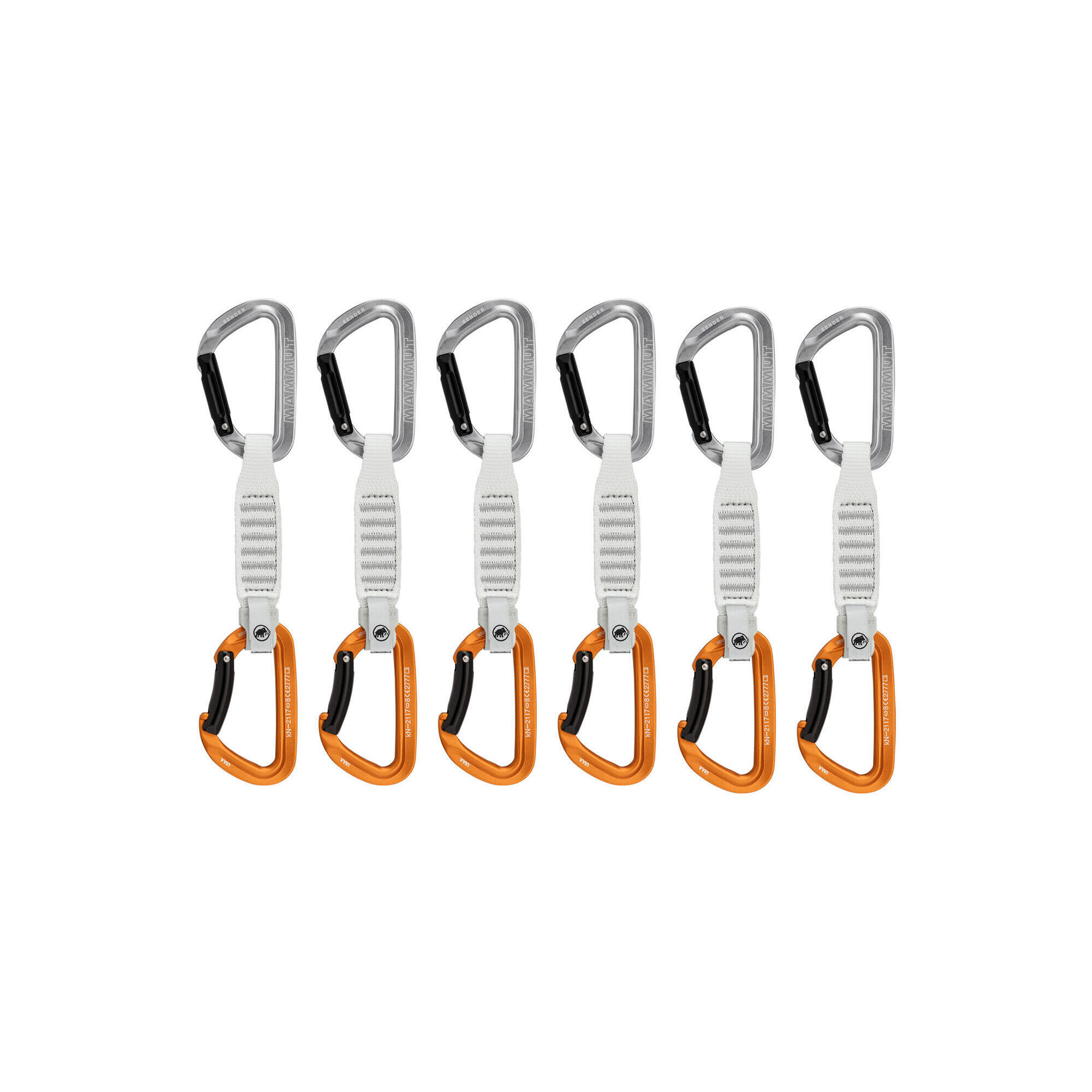 Ekspresy wspinaczkowe Mammut Sender Keylock 12 cm 6-Pack Quickdraws