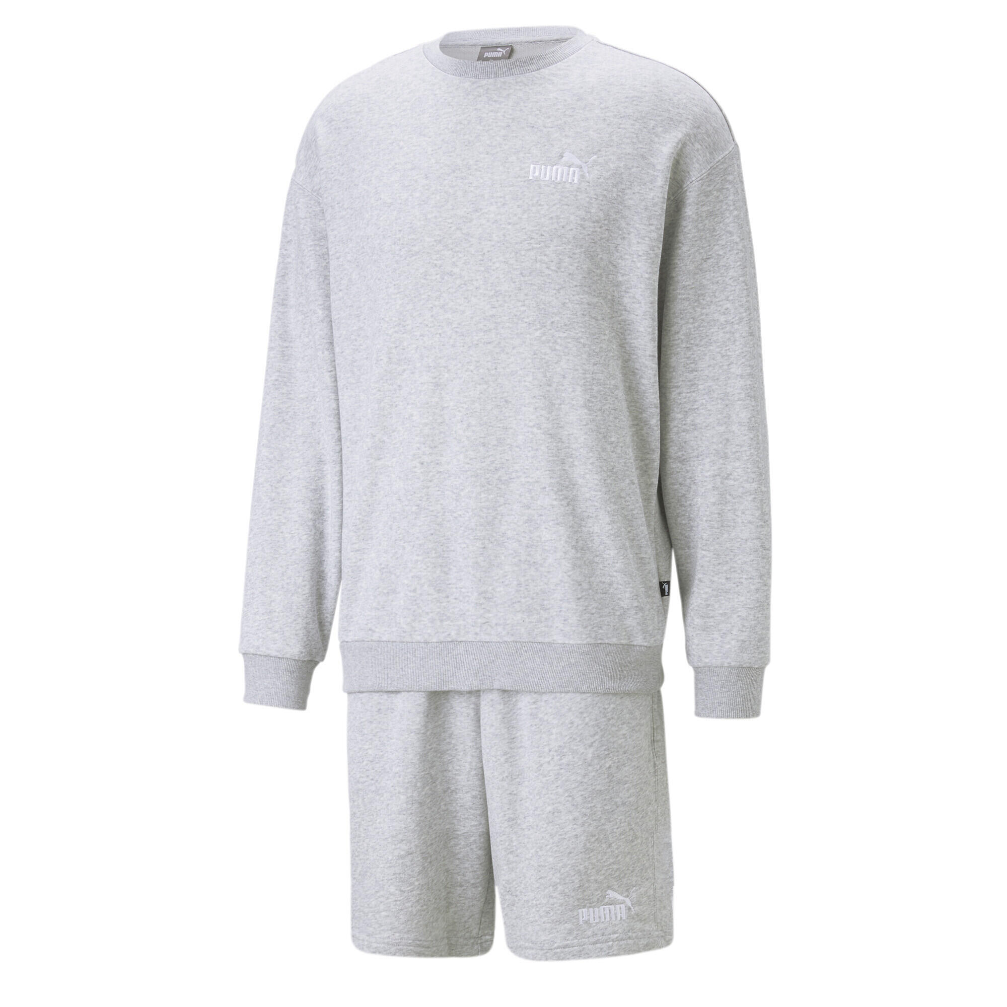 Męski dres Relaxed PUMA Light Gray Heather