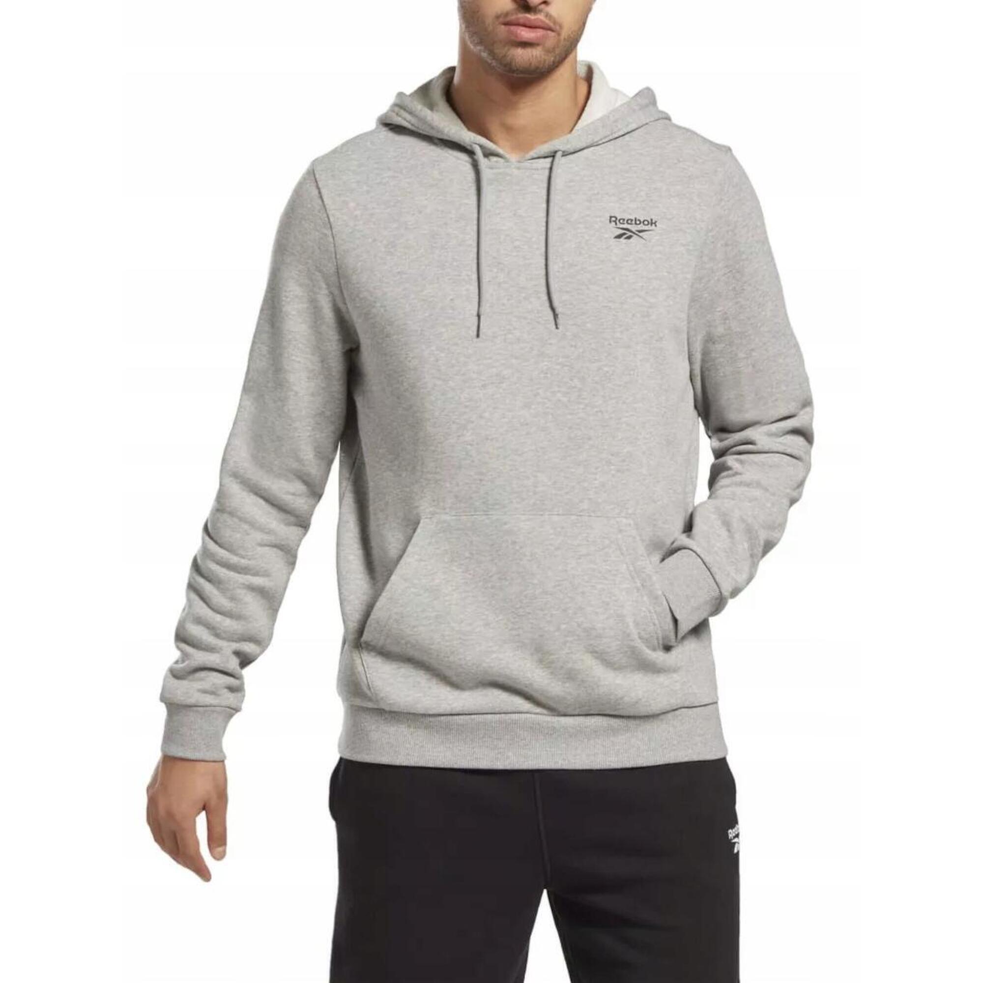 Bluza z kapturem Męska Reebok RI FT LEFT CHEST OT HZ8788 Szary