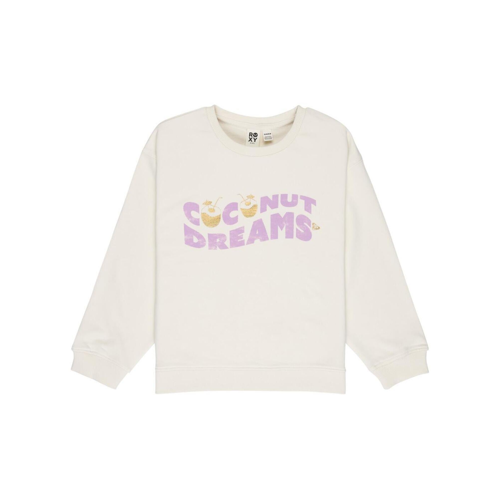 Bluza dla Dziewczynki MORNING HIKE TERRY Biały