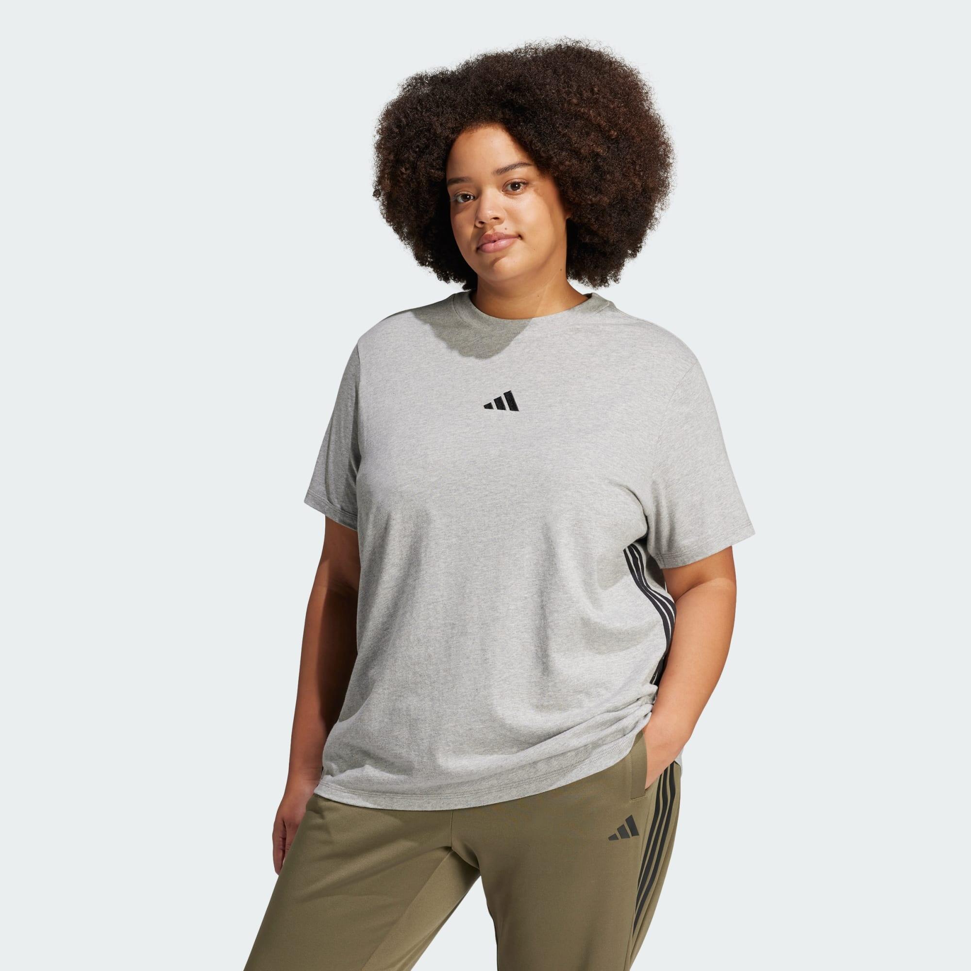 Koszulka Essentials 3-Stripes Cotton (Plus Size)