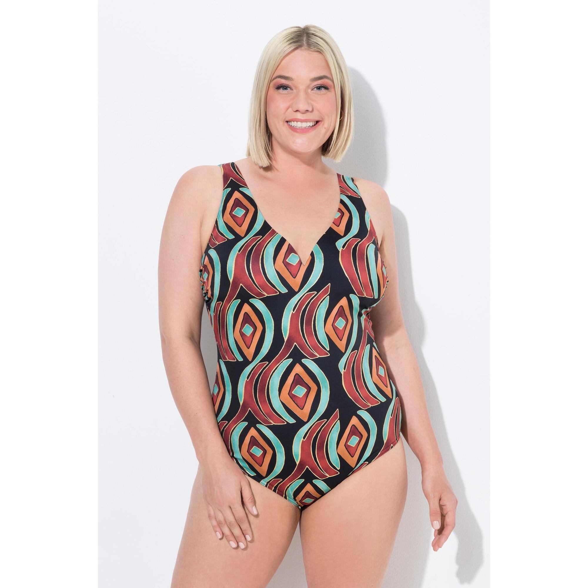 Damski Strój kąpielowy graficzny nadruk miękkie miseczki z recyklingu