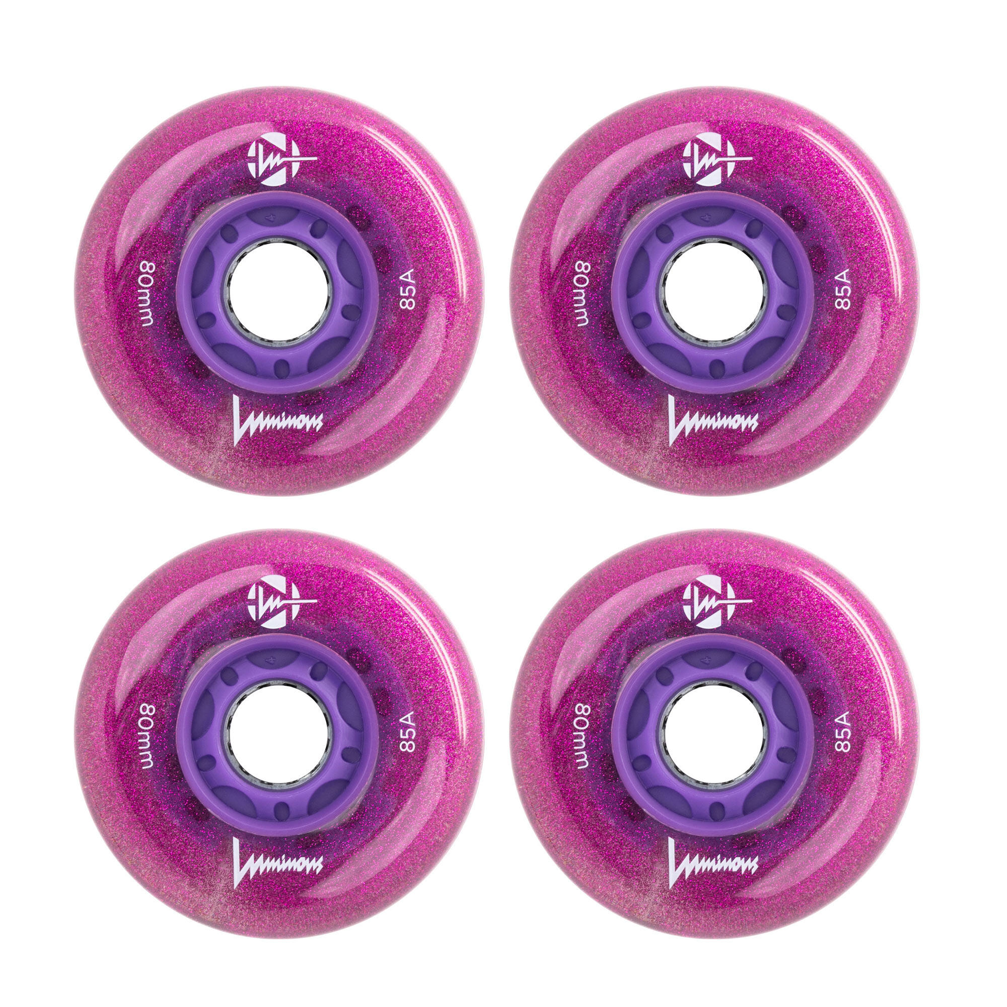 4 kółka do rolek fitness Luminous LED 80mm/85a świecące