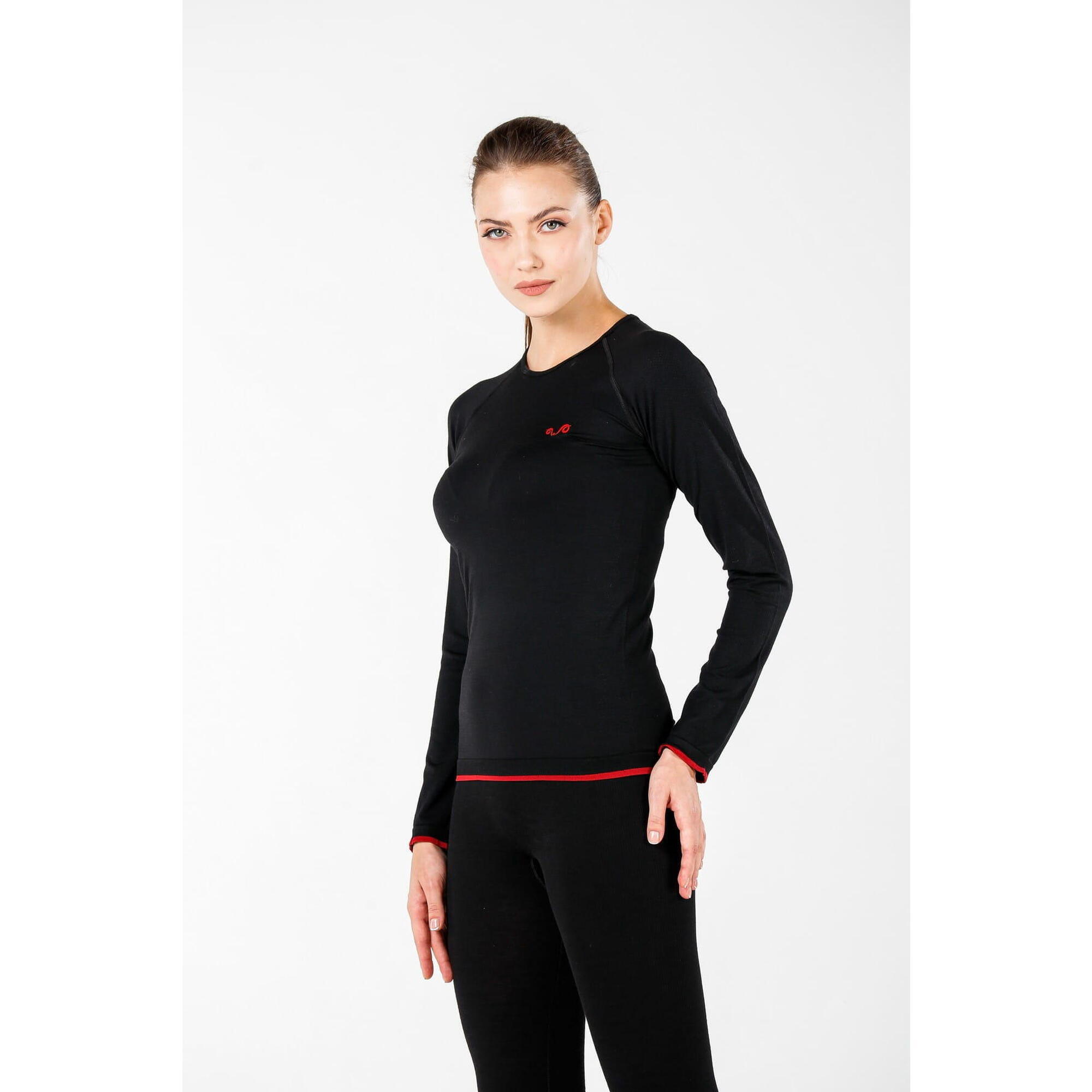 Koszulka termoaktywna damska Woolona Life bezszwowa Merino z długim rękawem