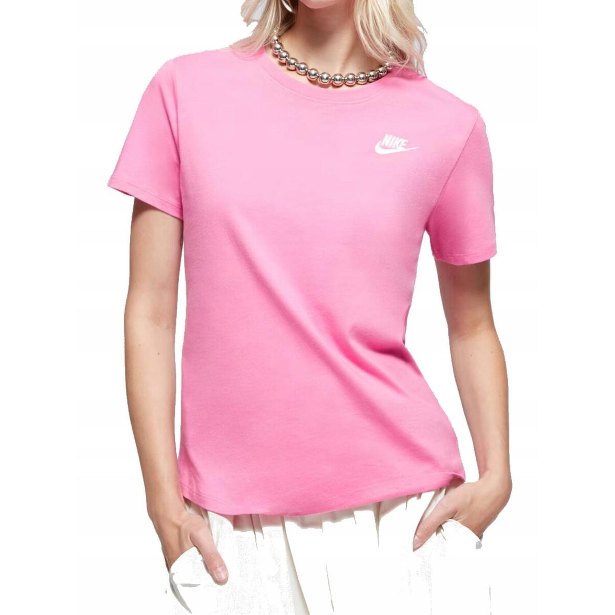 Koszulka Damska Nike Różowa Bawełniana T-Shirt Sportowa