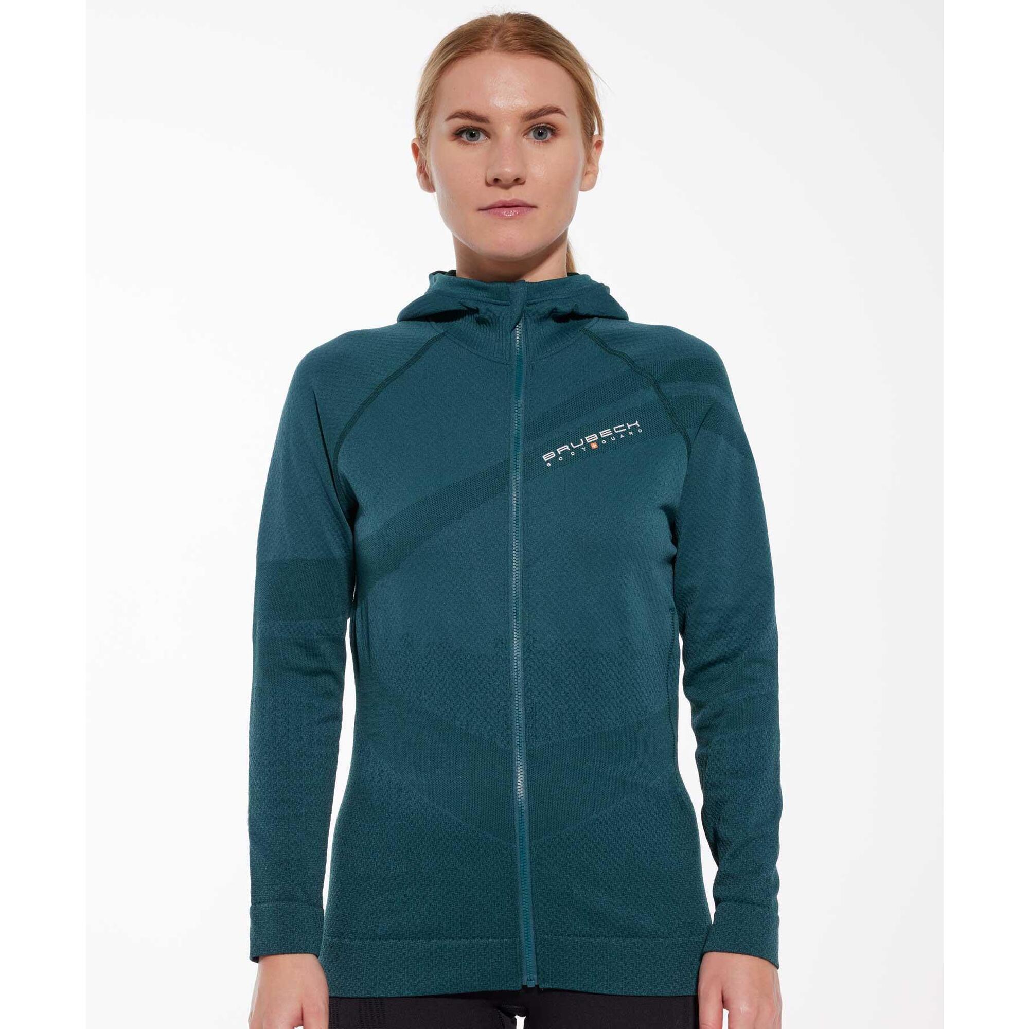 Bluza damska wełniana z kapturem Brubeck THERMO WOOL by Pustelnik