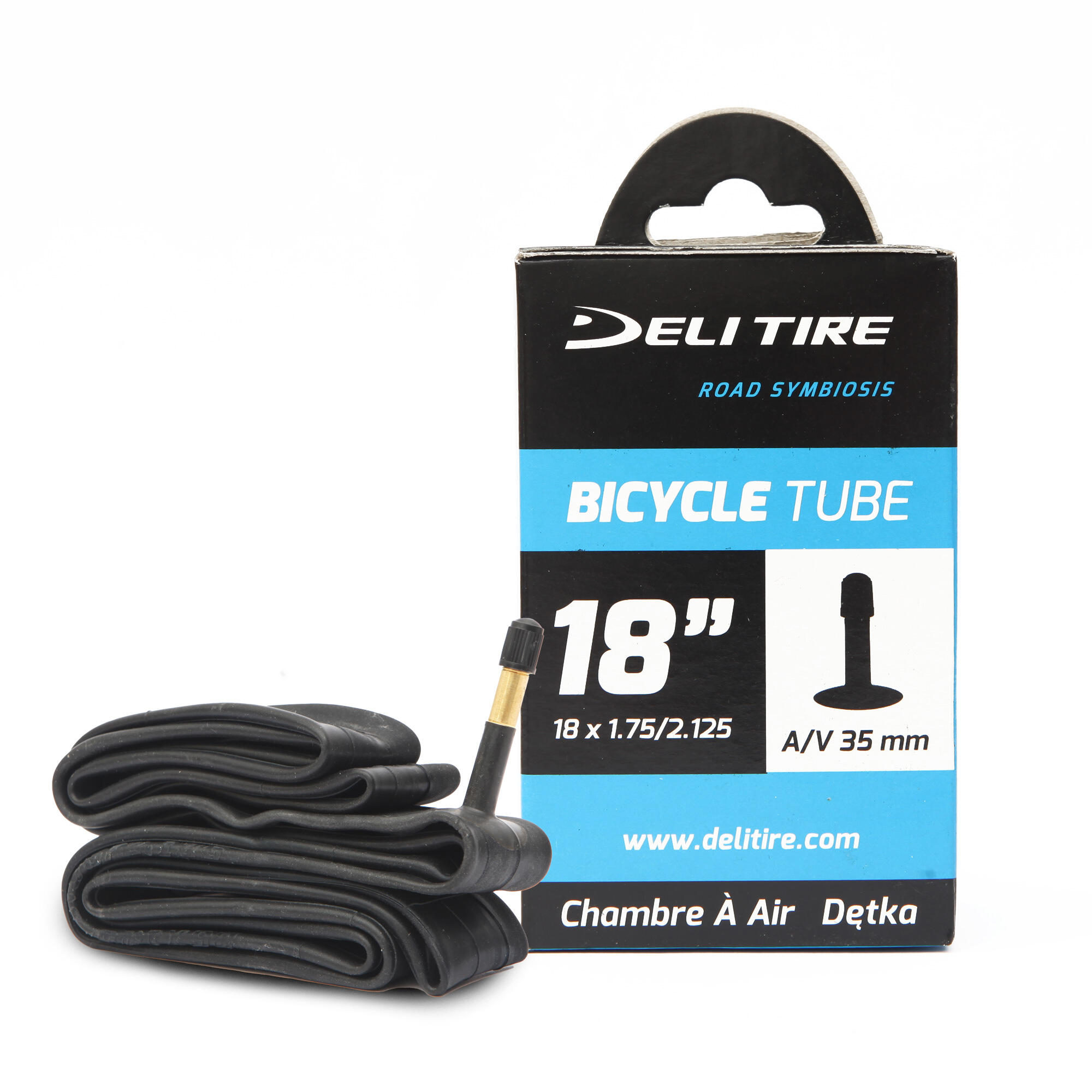 Dętka 18X1.75/2.125 AV BOX DELI