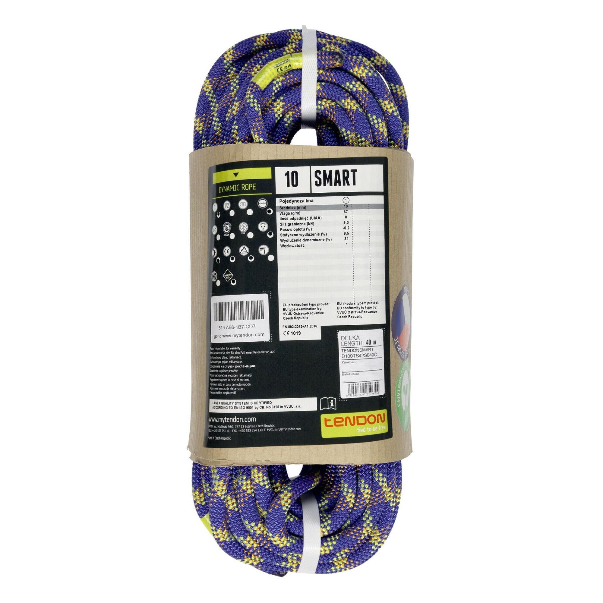 Lina dynamiczna Tendon Smart 10 mm 40 m Standard