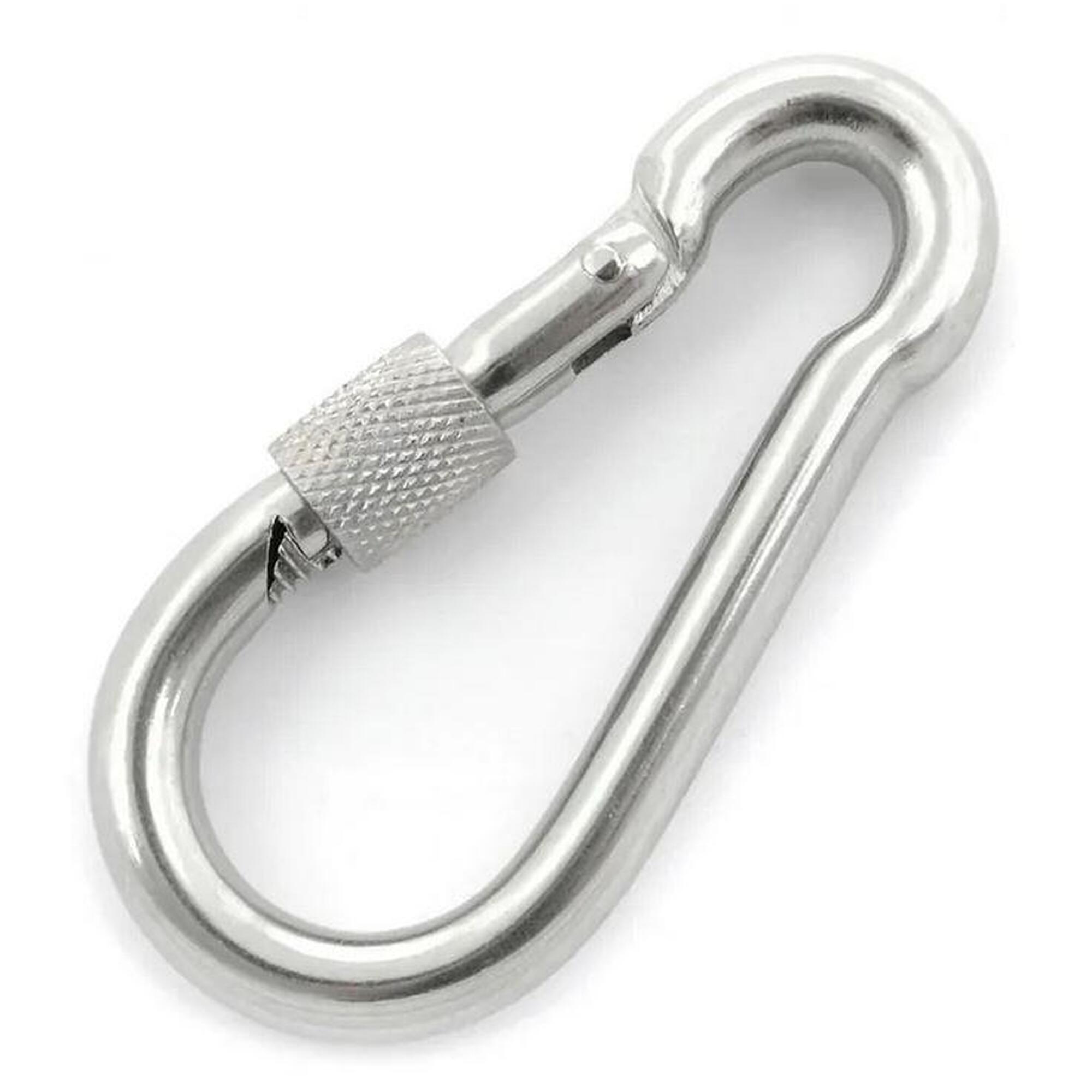 Karabińczyk turystyczny z zabezpieczeniem 8 cm