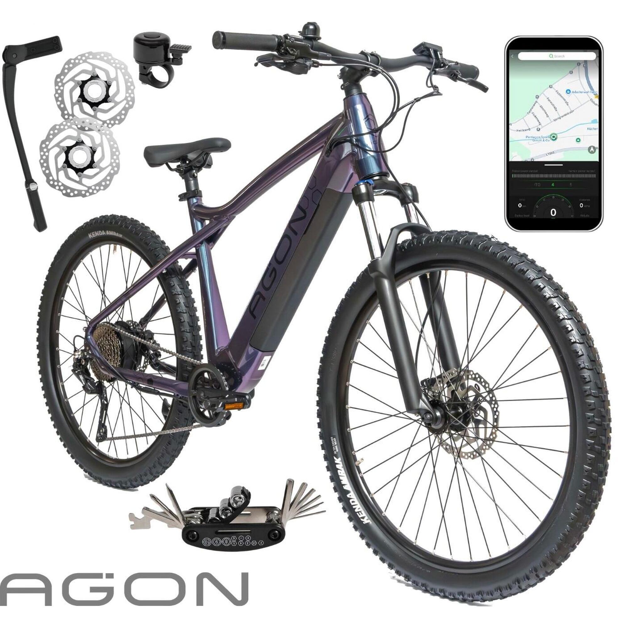 Rower Elektryczny Damski Górski 27,5 Deore MTB Hydraulika Aplikacja SHIMANO