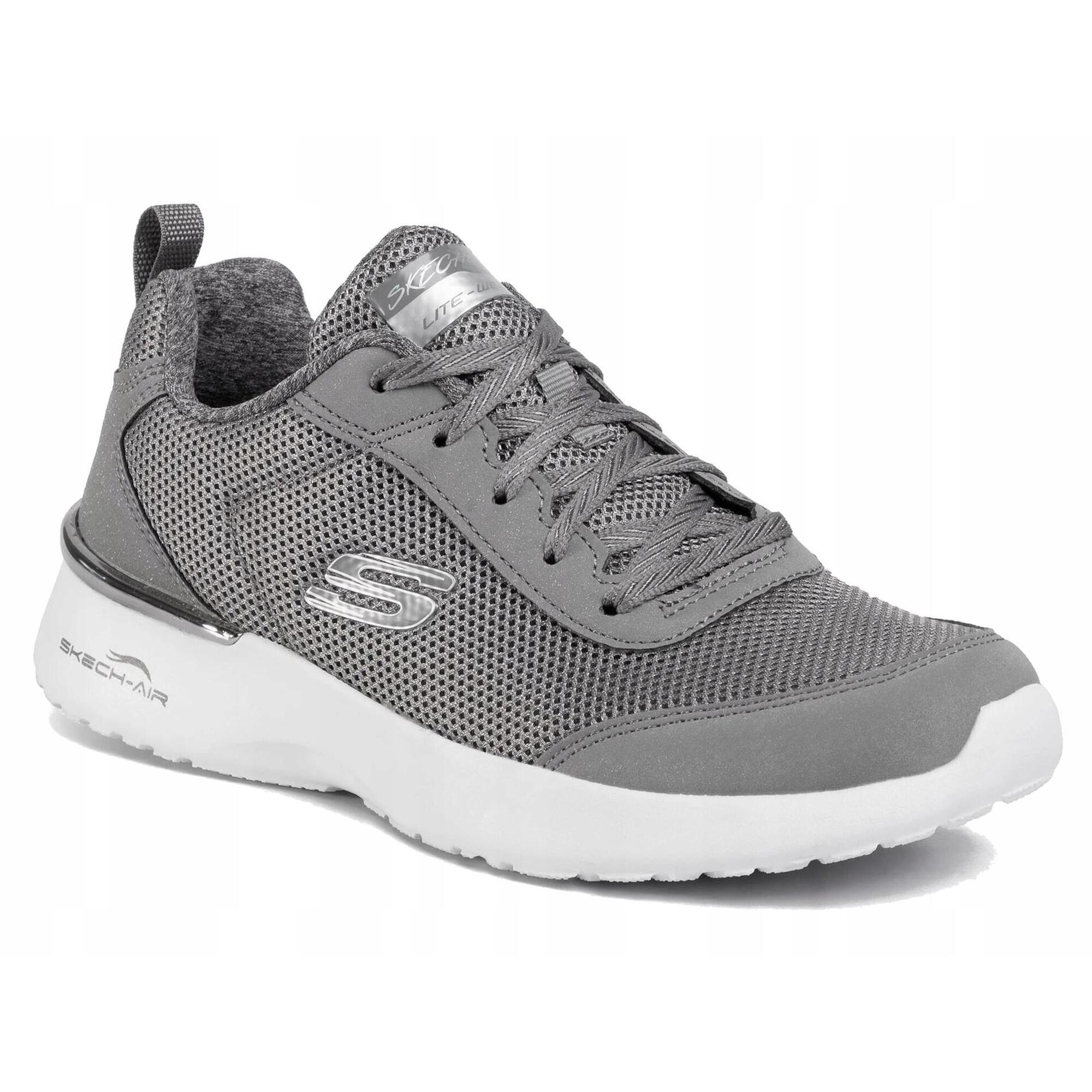 BUTY damskie SKECHERS DYNAMIGHT 12947-GRY szare niskie lekkie sportowe 37,5