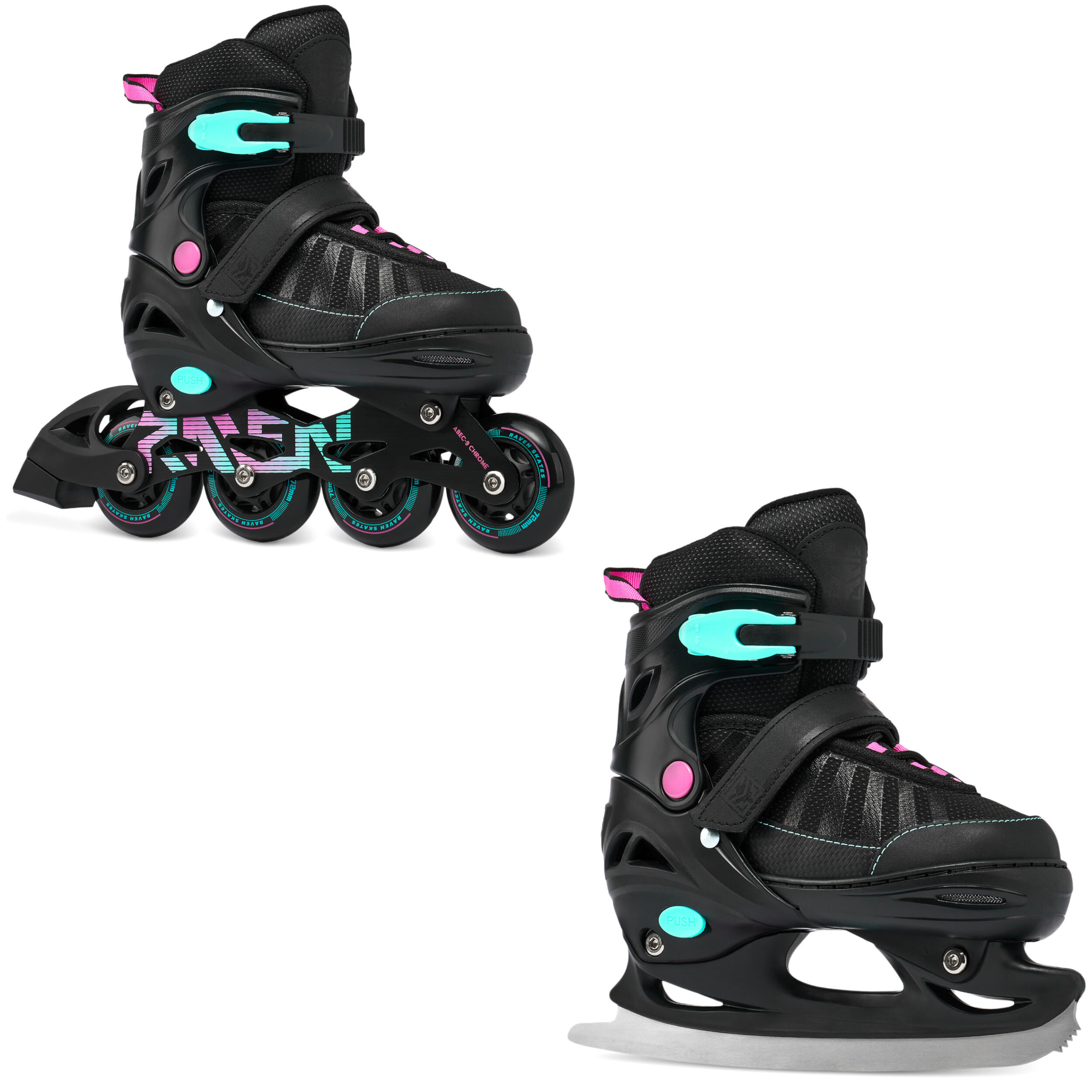 Rolki Łyżwy Regulowane 2w1 Raven Oxen