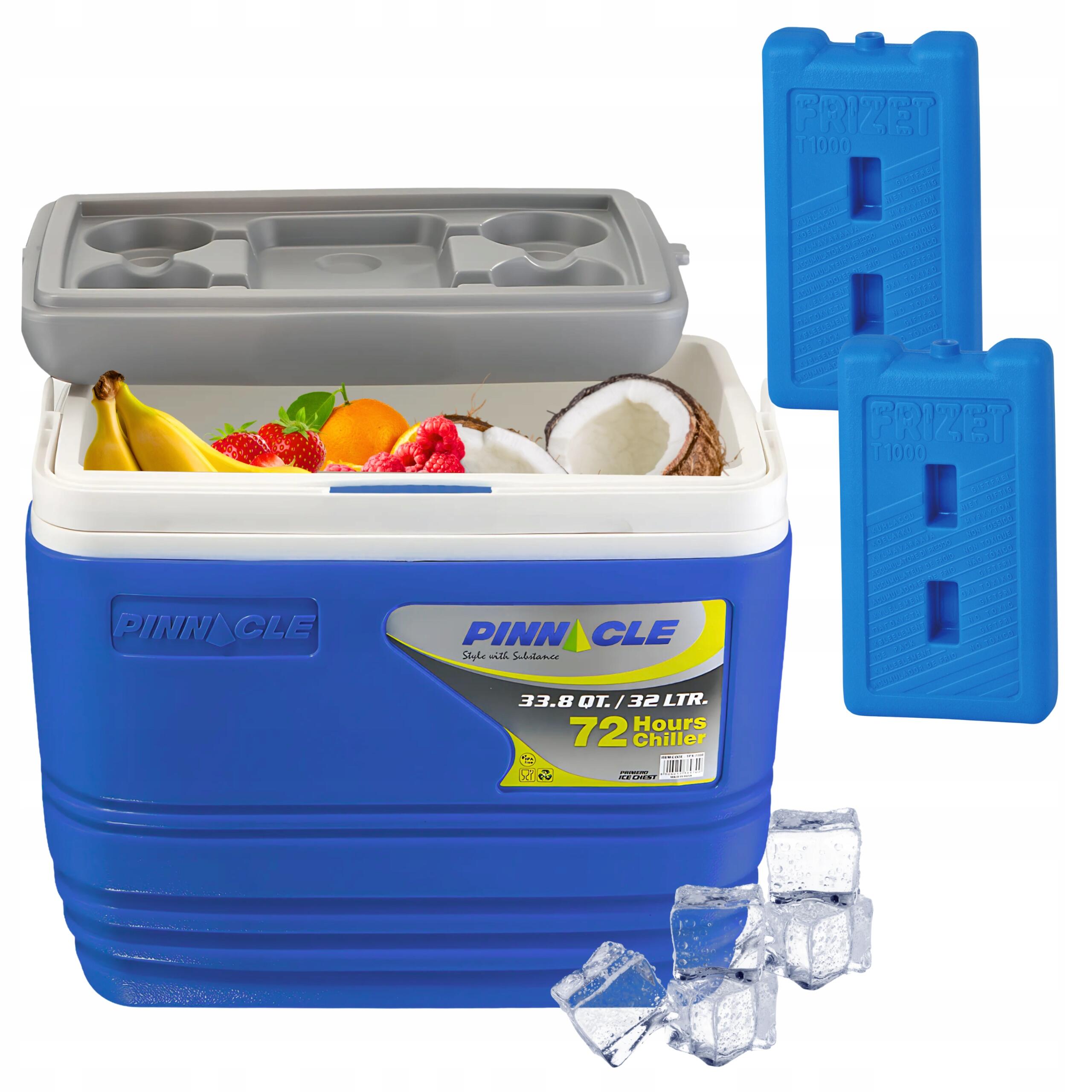 Lodówka Turystyczna na wkłady PINNACLE TPX7000 32L Granatowa + 2 wkłady 1L