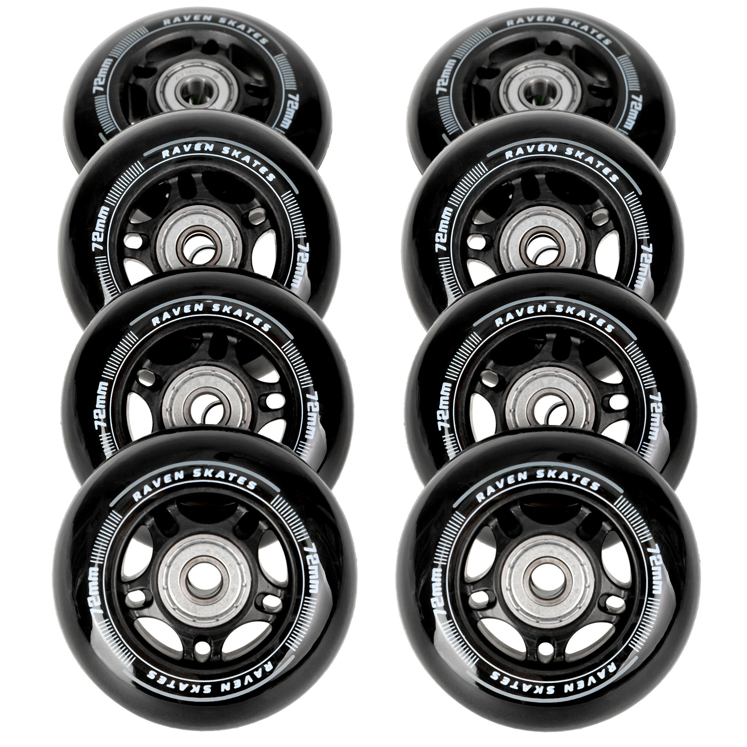 8x Kółka do rolek + łożyska Raven Oxen 72mm PU