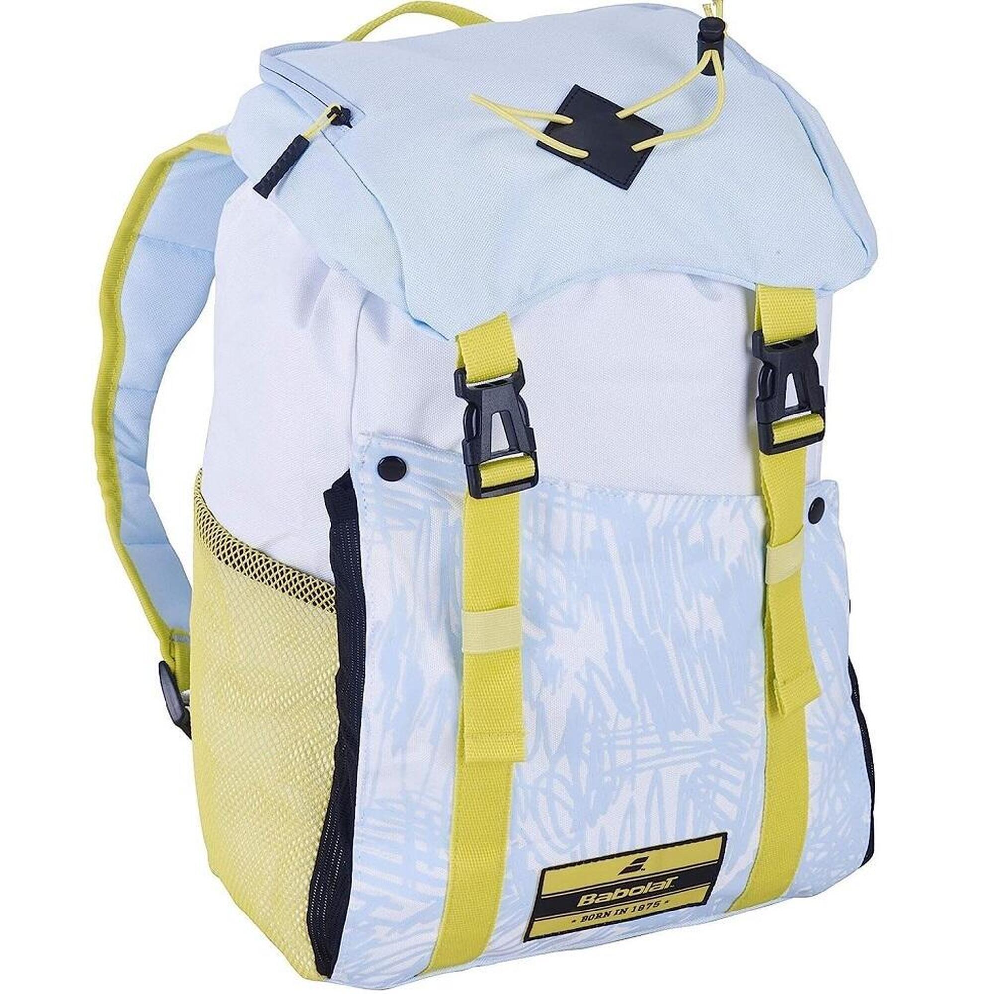 Plecak tenisowy Babolat Club Junior Girl, biało-niebiesko-żółty