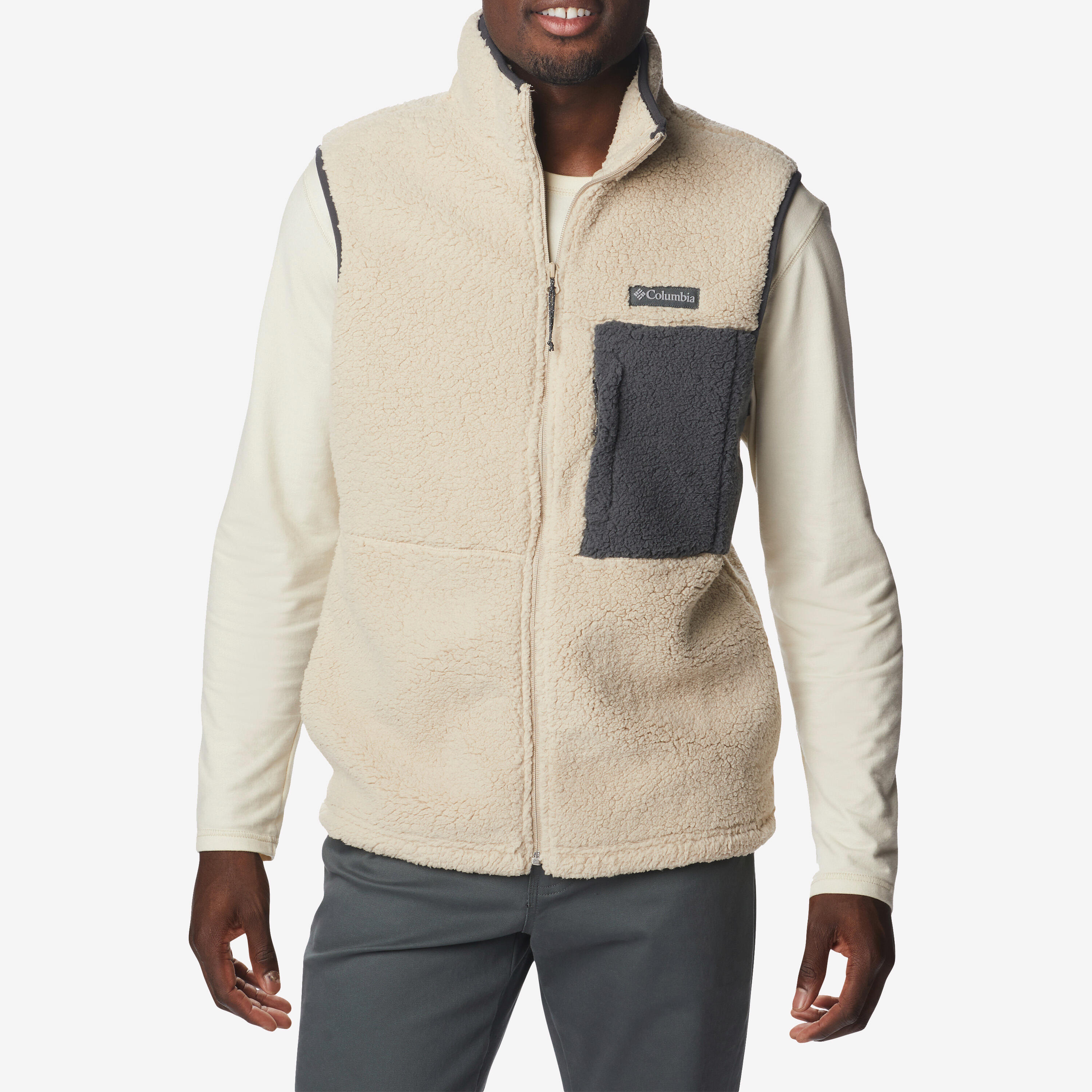 Kamizelka turystyczna polarowa męska Columbia Mountainside