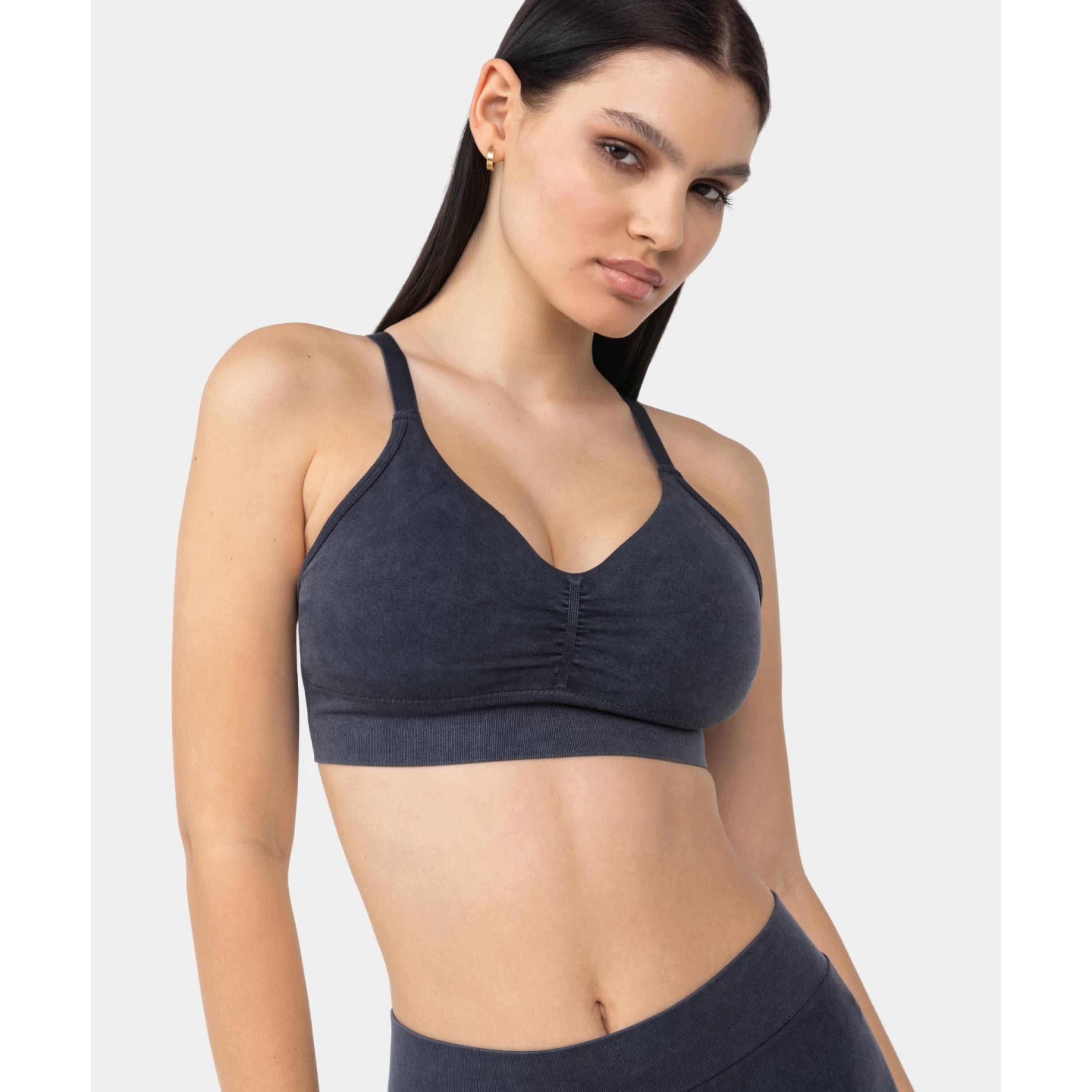 Biustonosz Carpatree Marble Story bezszwowy czarny